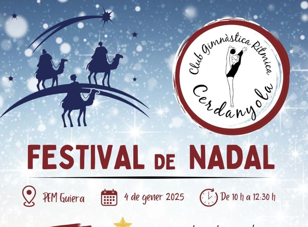 Cartell Festival de Nadal del Club Gimàstica Ritmica de Cerdanyola