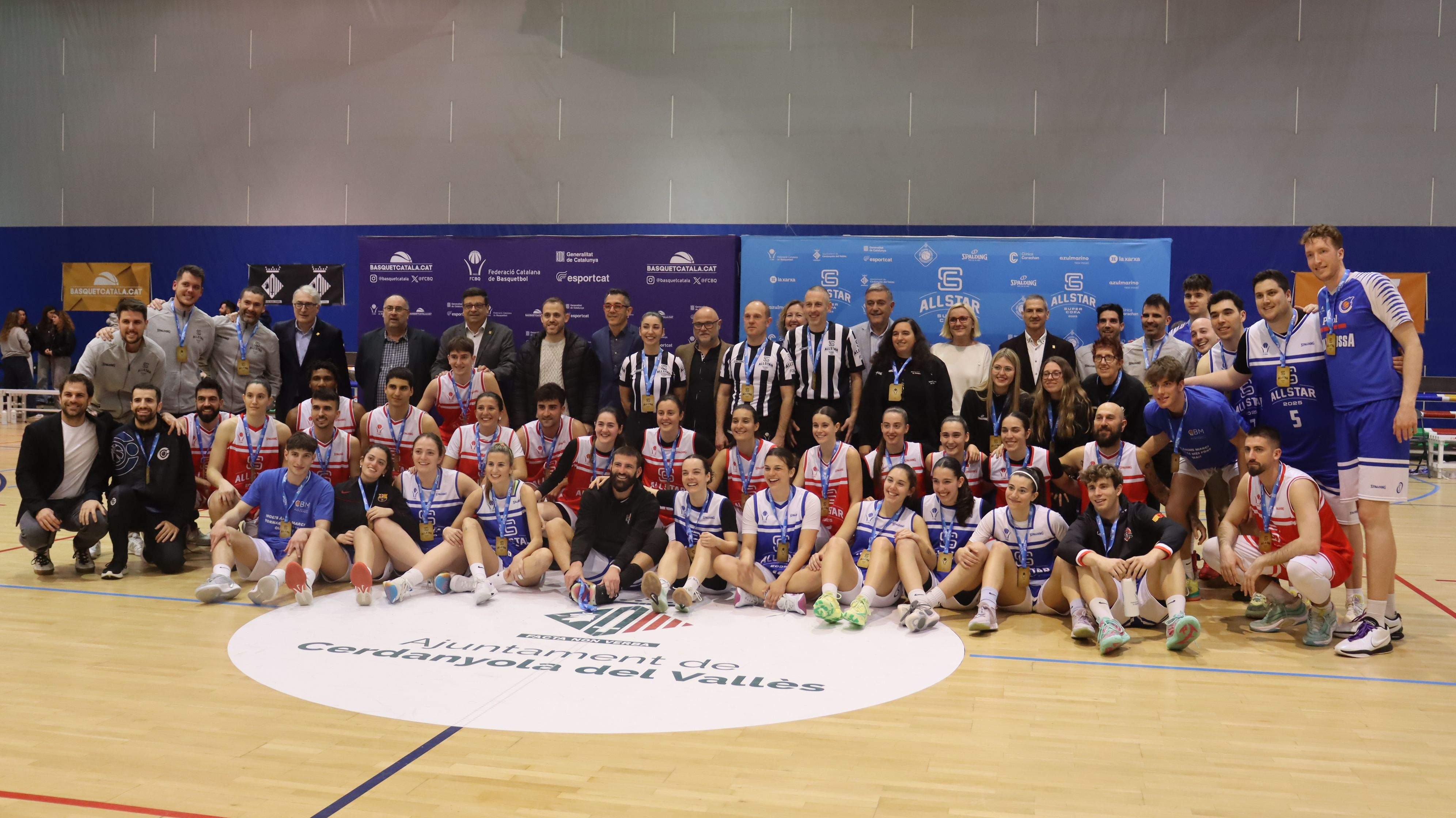 Les grans estrelles del bàsquet català a l'AllStar 2025 que s'ha jugat al PEM Guiera de Cerdanyola. FOTO: Marc Mata  Les grans estrelles del bàsquet català a l'AllStar 2025 que s'ha jugat al PEM Guiera de Cerdanyola. FOTO: Marc Mata