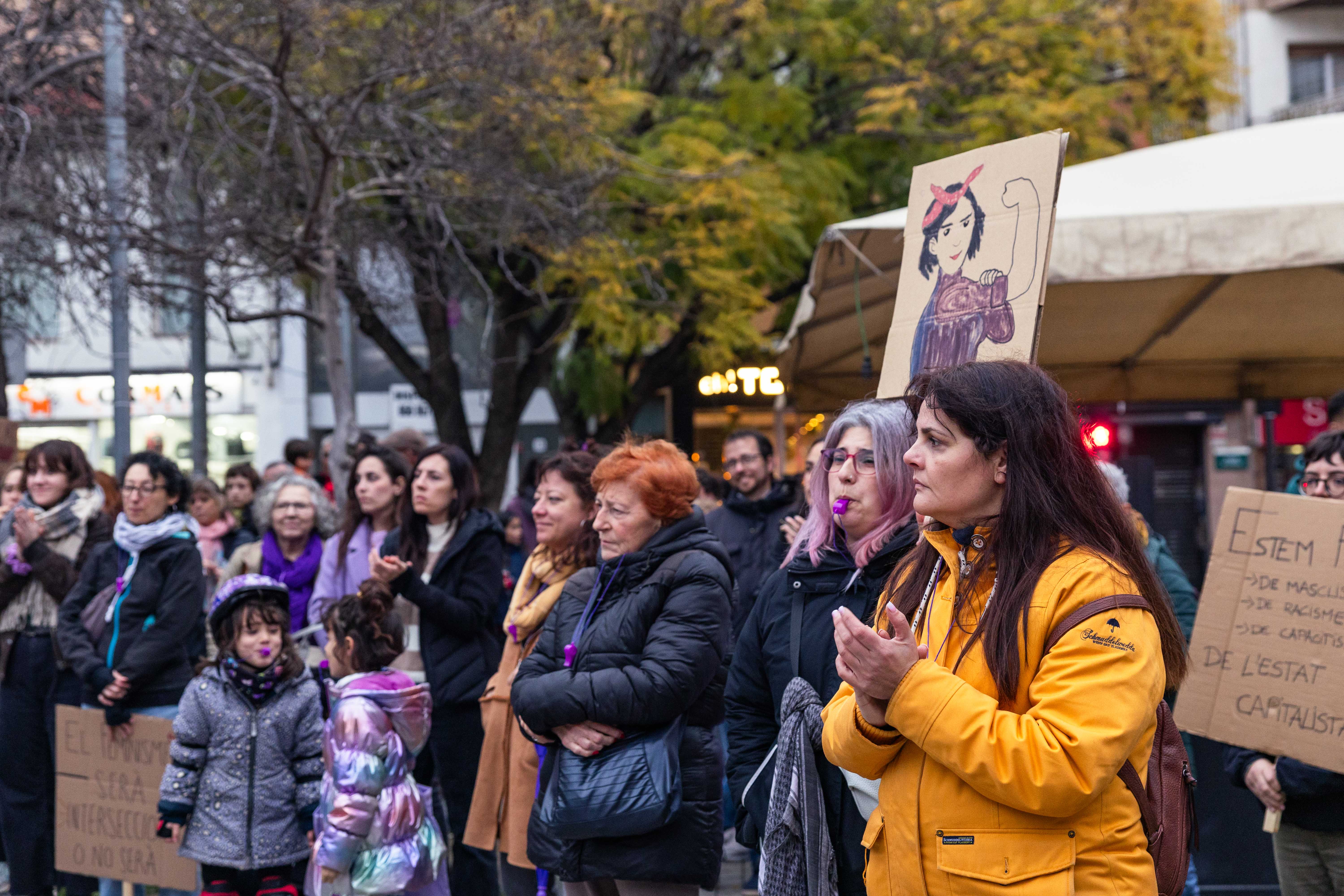 Cerdanyola reivindica la lluita feminista. FOTO: Arnau Padilla