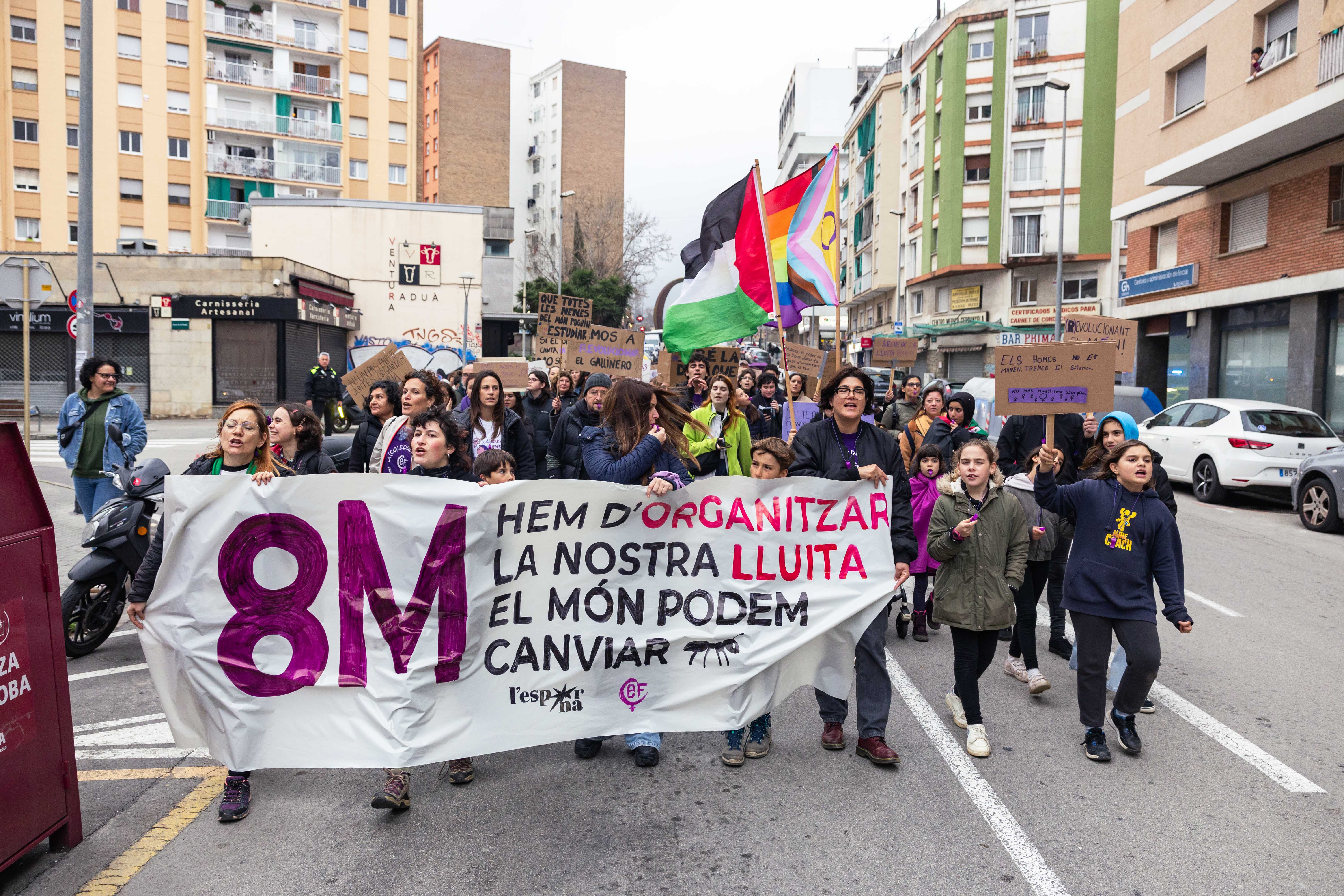 Manifestació del 8M a Cerdanyola el 2025. FOTO: Arnau Padilla