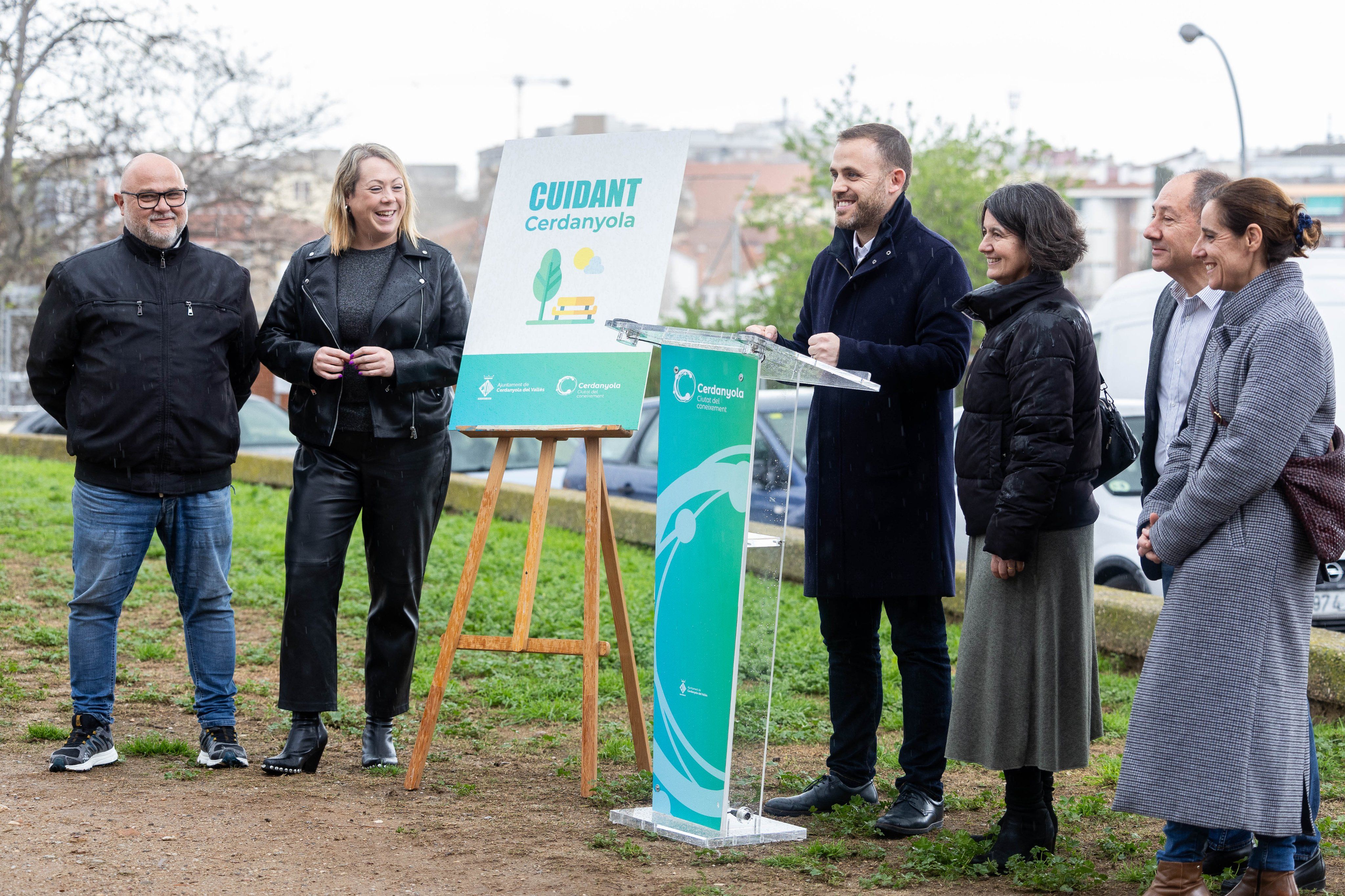 Roda de premsa de presentació del projecte 'Cuidant Cerdanyola'. FOTO: Ajuntament