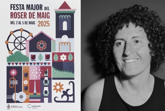 Susana Calvo, guanyadora del concurs del cartell del Roser de Maig 2025. FOTO: Ajuntament