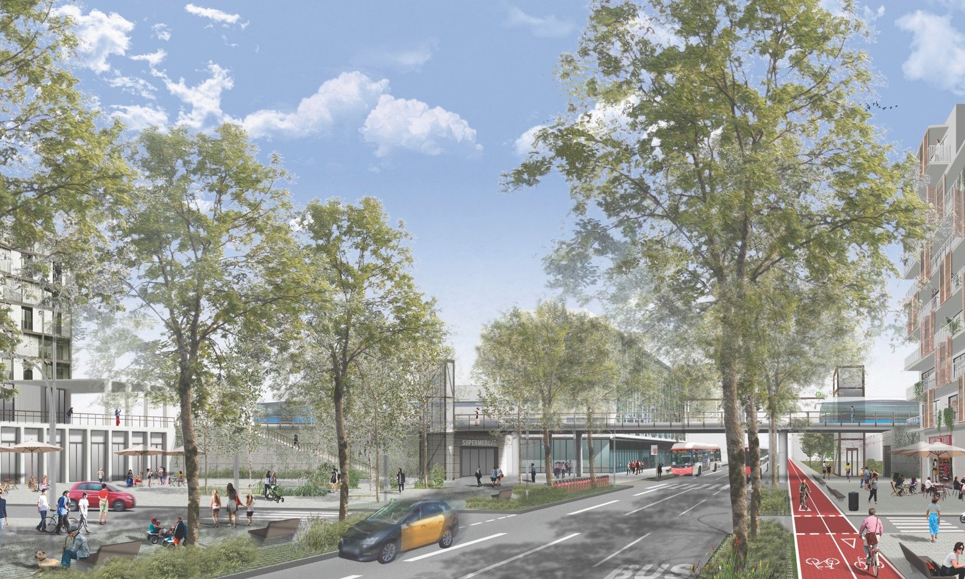 Render de la futura avinguda del Vallès (carretera N-150) entre Cerdanyola i Montcada. FOTO: AMB
