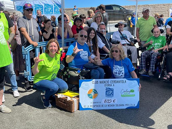 L'equip de Cerdanyola al Swim for ELA 2024. FOTO: Cedida L'equip de Cerdanyola al Swim for ELA 2024. FOTO: Cedida