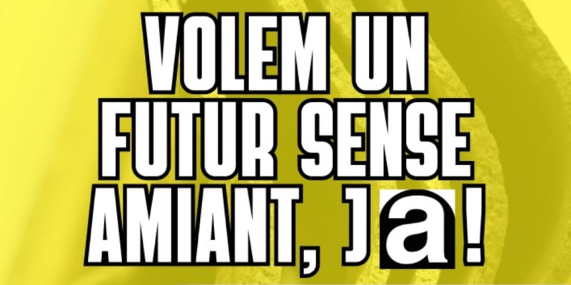 Cartell convocatòria concentració Per un futur sense amiant Cartell convocatòria concentració Per un futur sense amiant