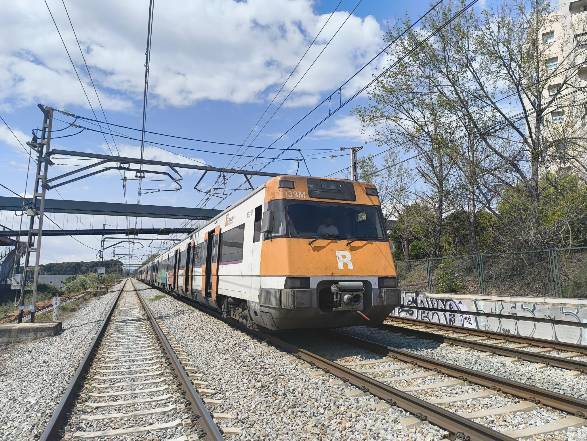 El comboi de Rodalies es va immobilitzar de sobte Foto: Judit Josa