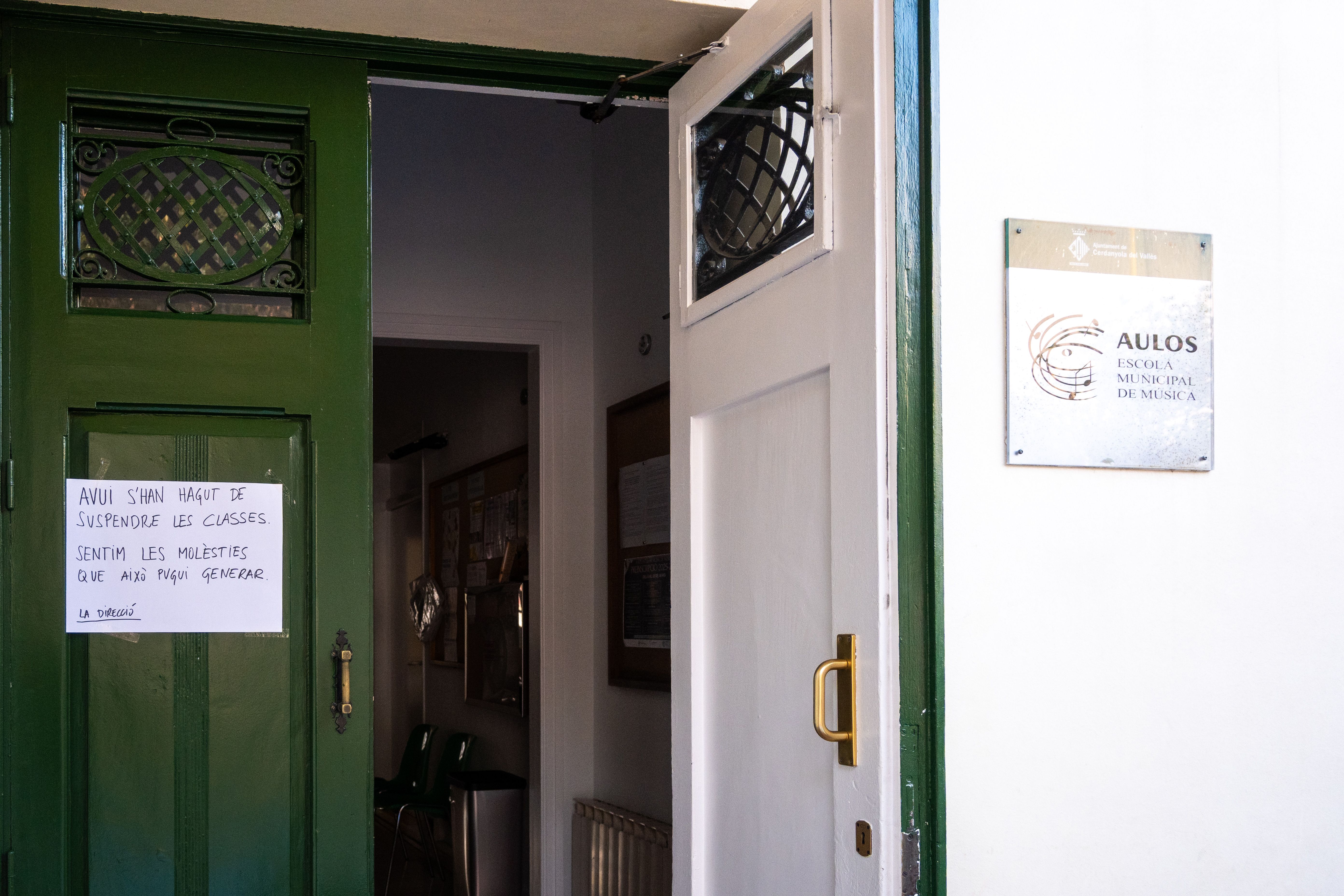 L'escola municipal de música va suspendre l'activitat. Foto:  Paula Sama