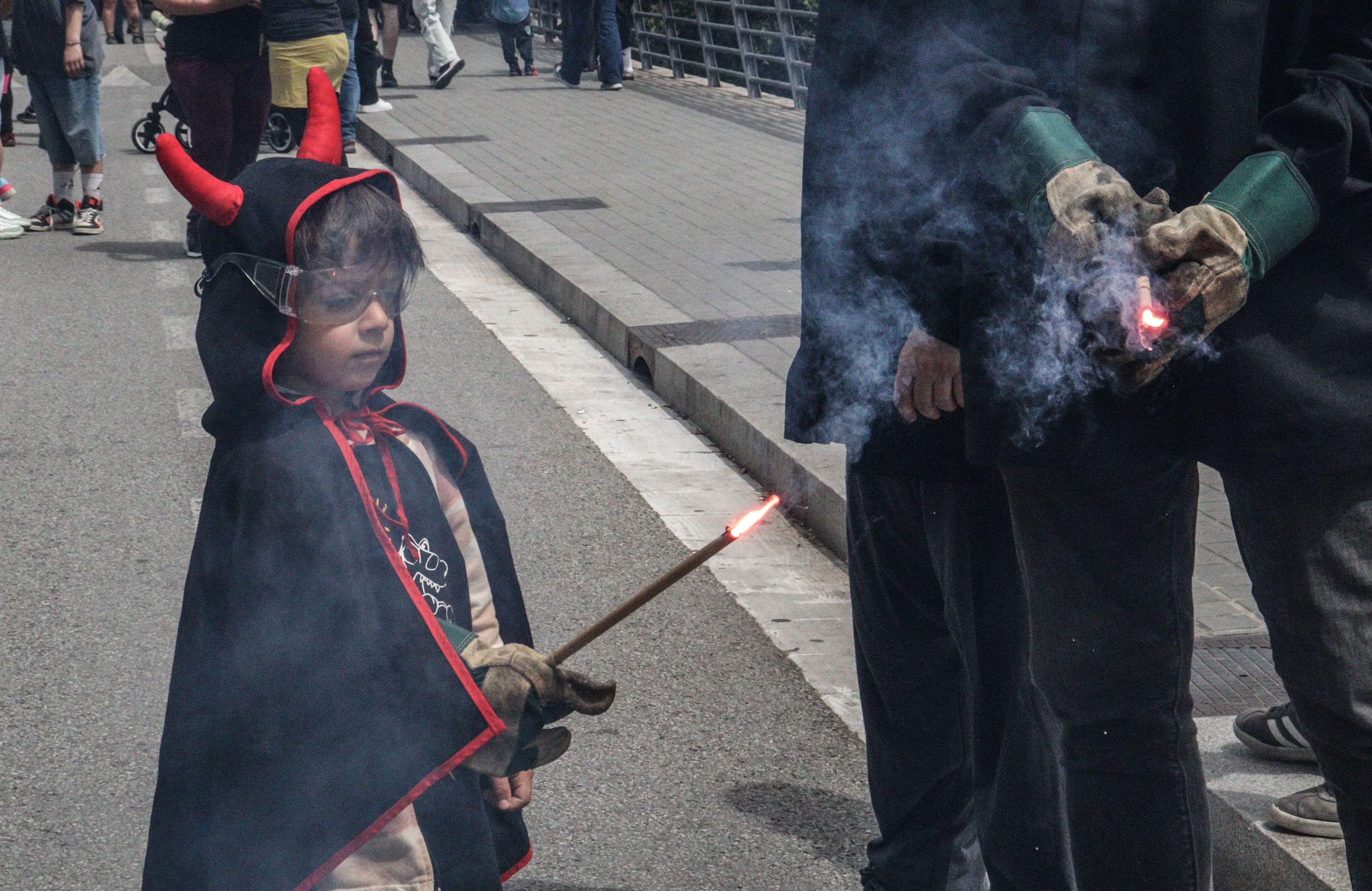 Cercavila de les Bèsties de Foc: petit diable. FOTO: Marc Mata