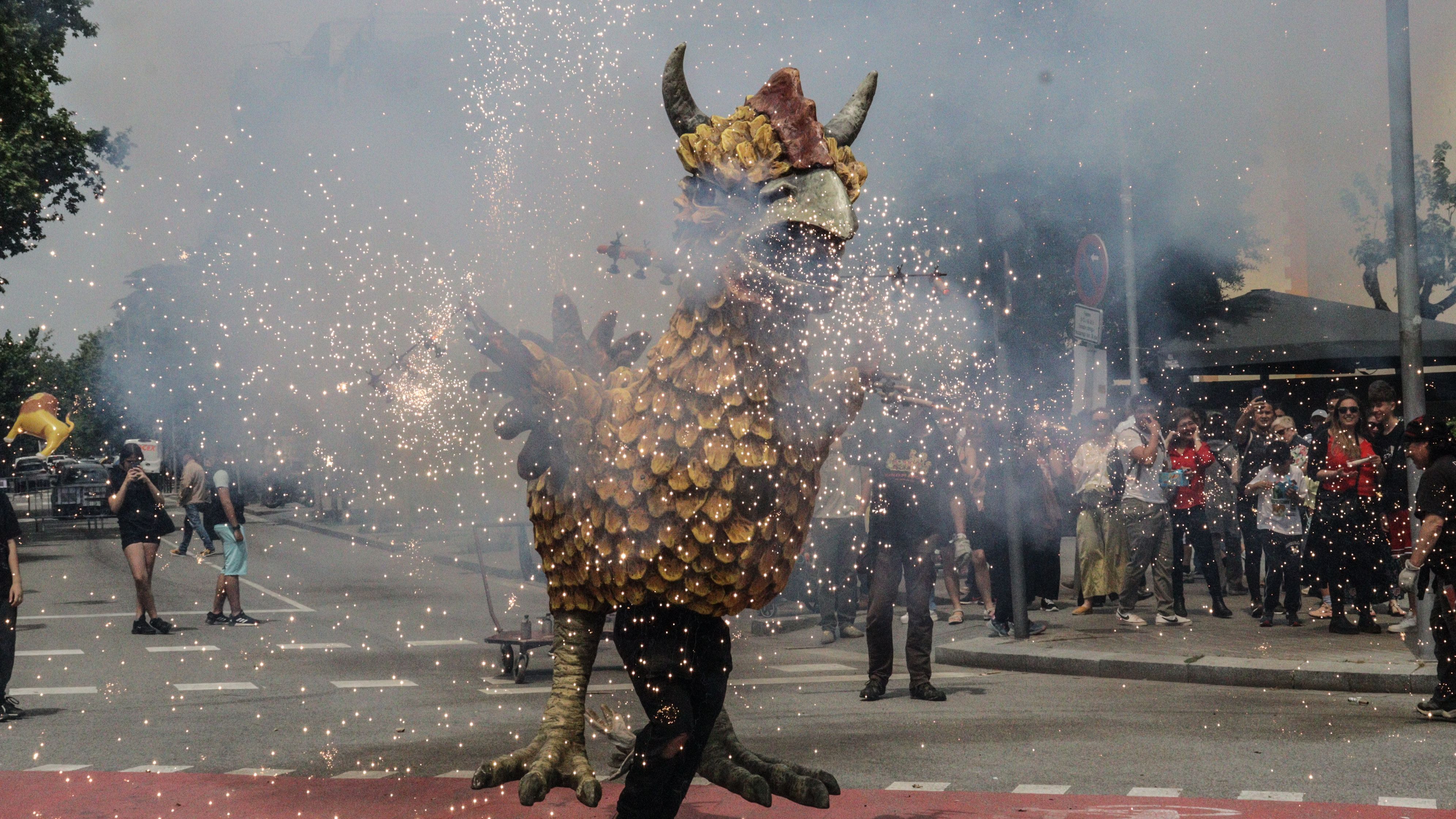 Cercavila de les Bèsties de Foc: Poll Foll, de Ripollet. FOTO: Marc Mata