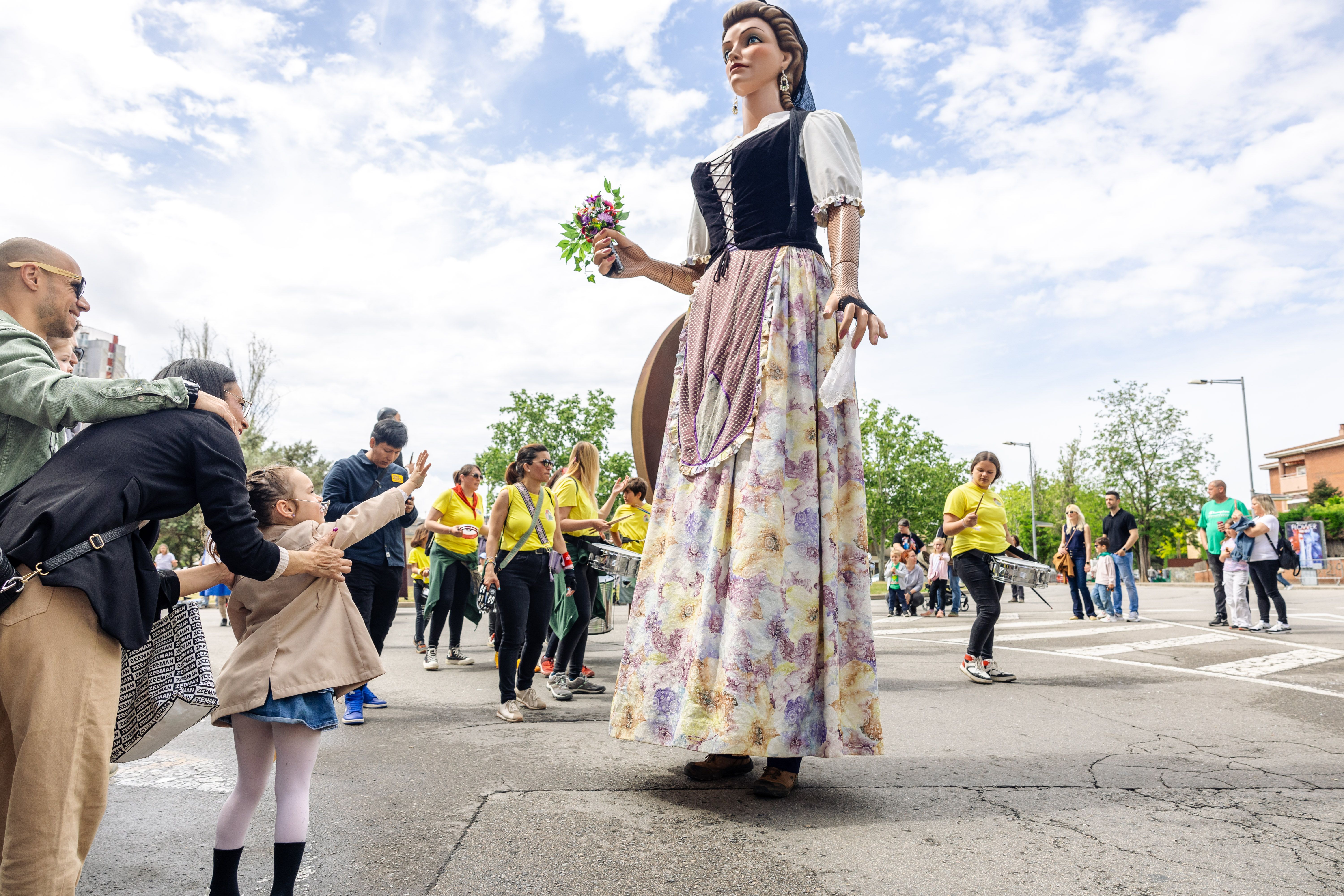 Cercavila de gegants del Roser de Maig 2025, a l'avinguda de Primavera. FOTO: Arnau Padilla.