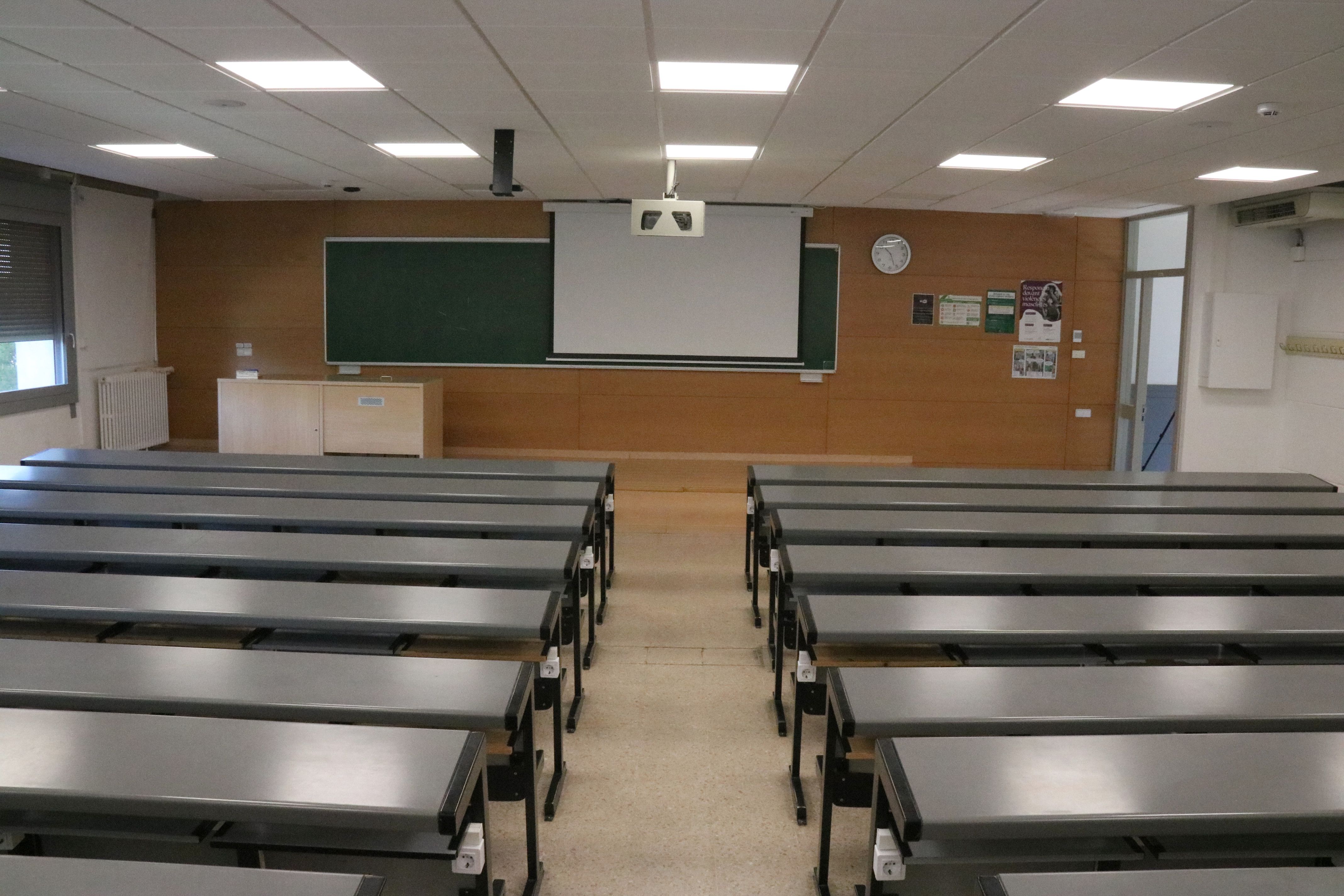 Aules buides a la UAB durant l'apagada i l'endemà del tall elèctric. FOTO: Norma Vidal (ANC)