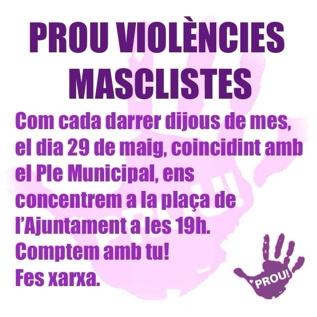 Convocatòria prou violències masclistes, aquest dijous