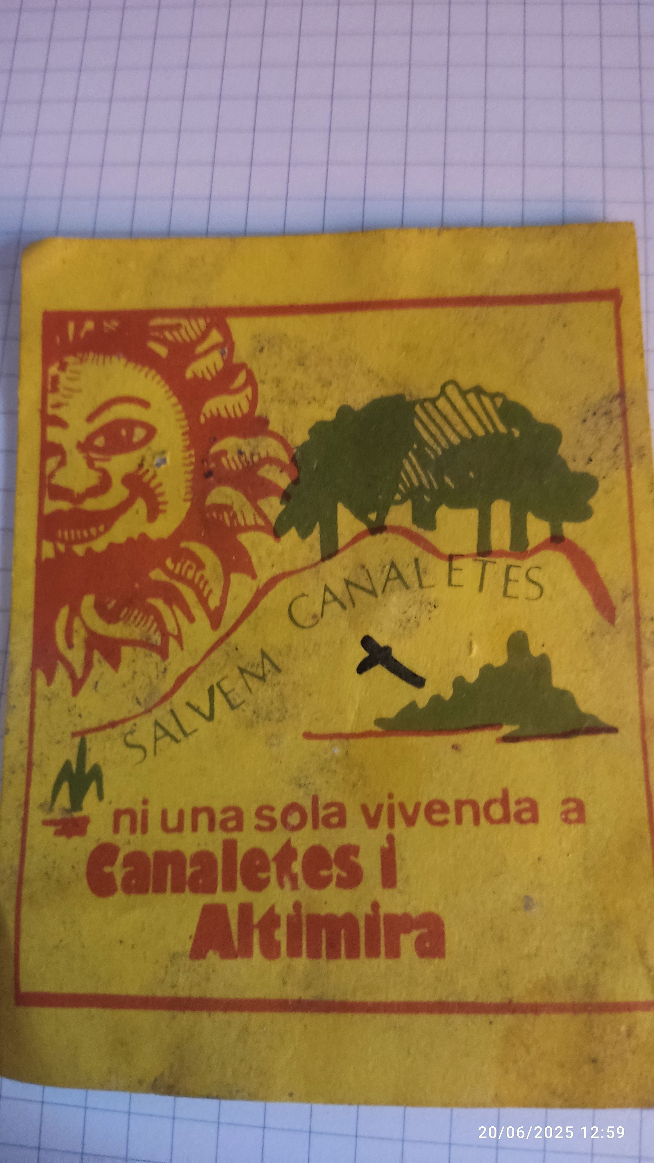 Adhesiu de la campanya contra la construcció de Canaletes.