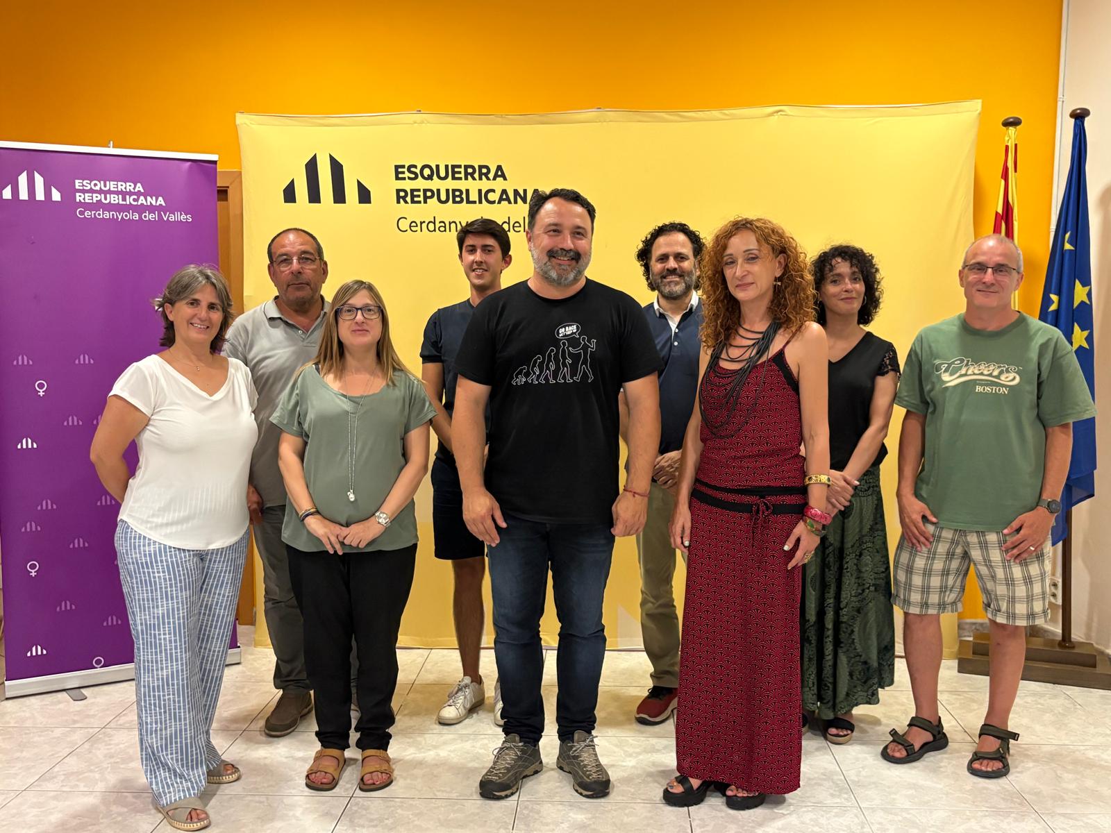 La nova junta local d'ERC, presidida per Albert Turón. FOTO: Cedida. 