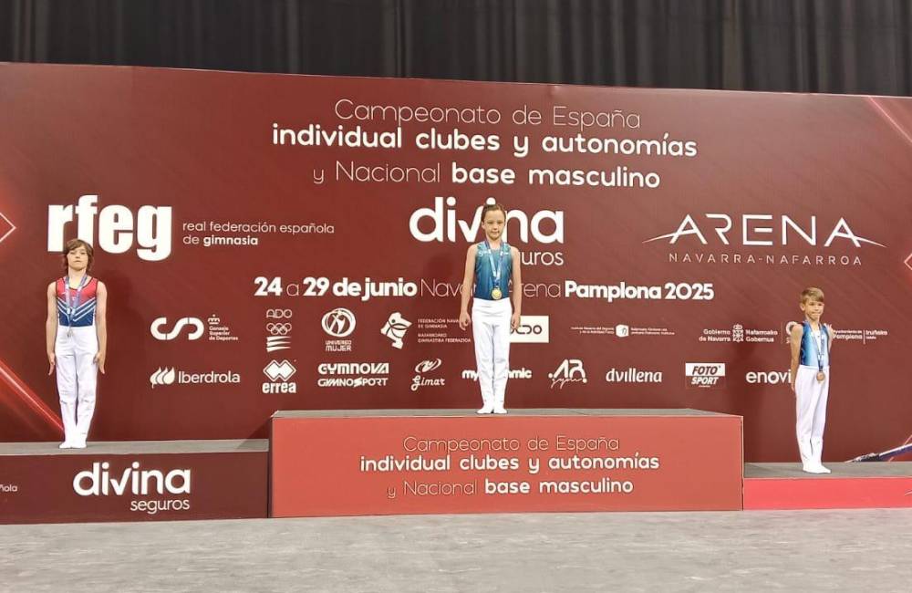 Guerau, medalla d'or al campionat espanyol  de barra fixa en Gimnàstica Artística. Foto: Cedida