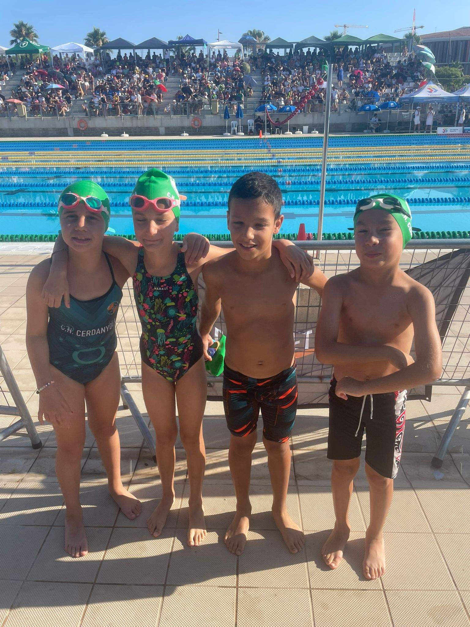 Els nedadors locals al campionat de Catalunya Benjamí. FOTO: Club Natació Cerdanyola