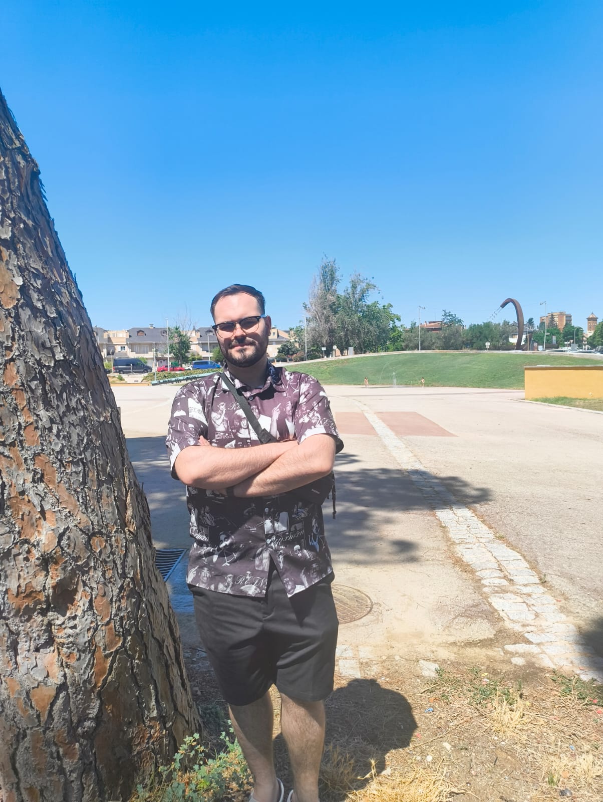 Chesco Murillo, al Parc del Turonet, on aquesta nit es projecta el seu curt: Feliz Suicidio. FOTO: Martí Guerau