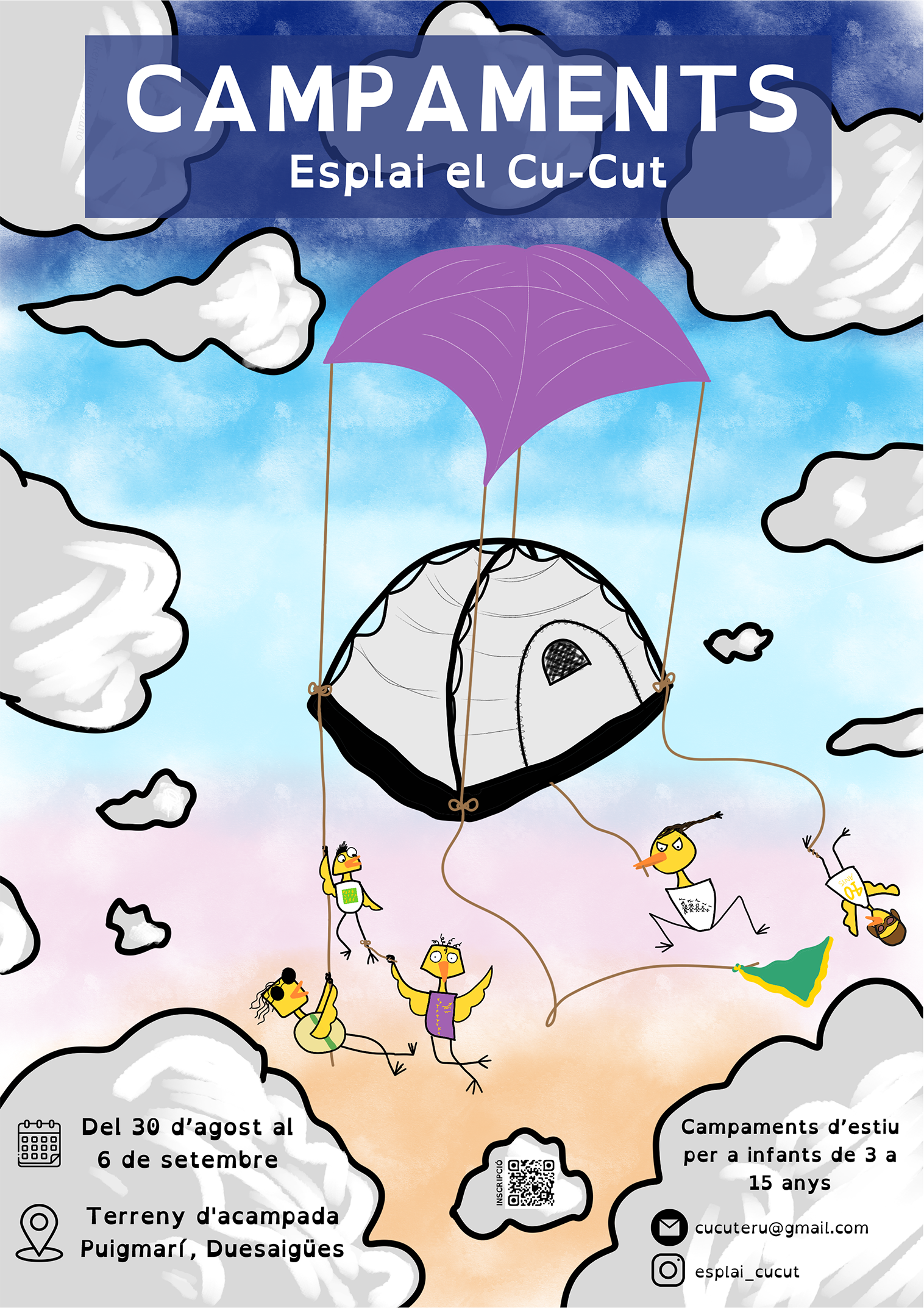 Cartell dels campaments de colònies del Cu-cut