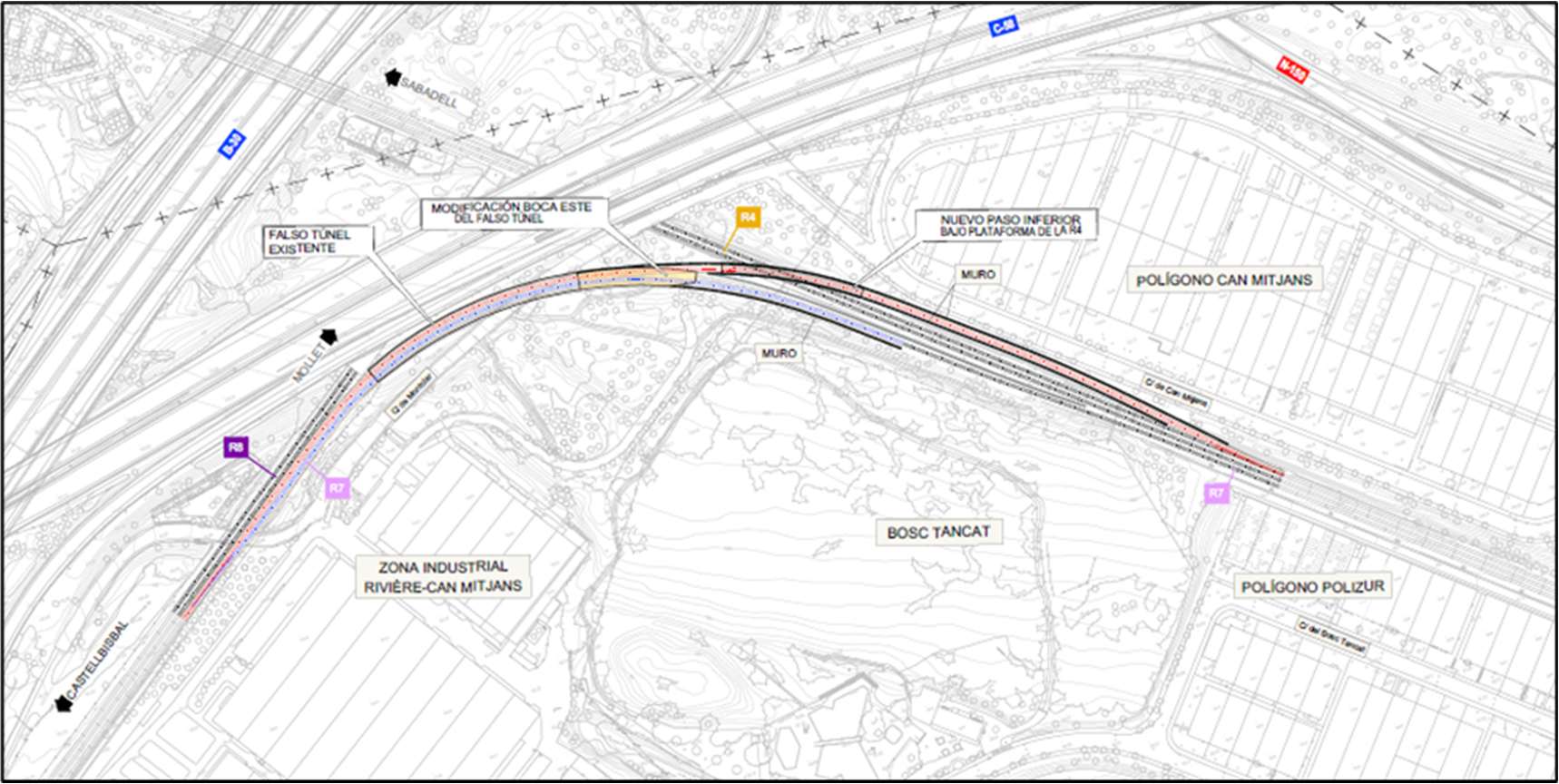 Plànol de les actuacions. Foto: Ministeri de Transports i Mobilitat Sostenible