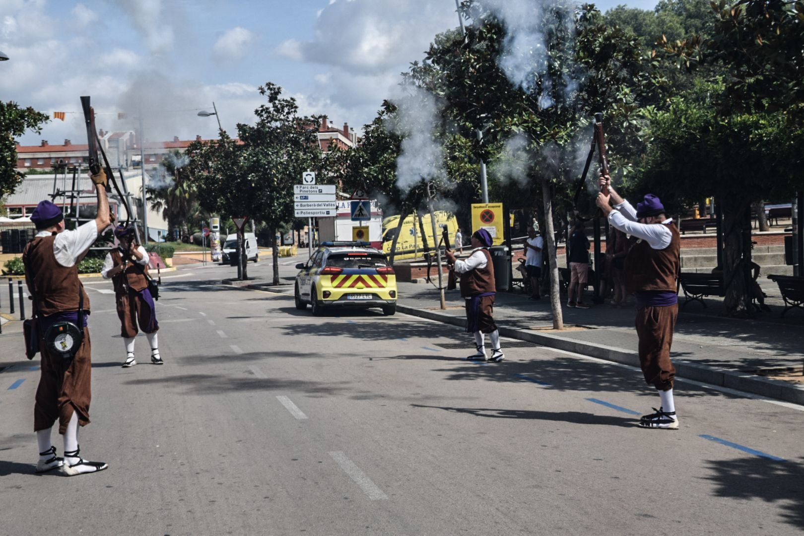 Els trabucaires a la Festa Major de Ripollet. FOTO: Marc Mata 