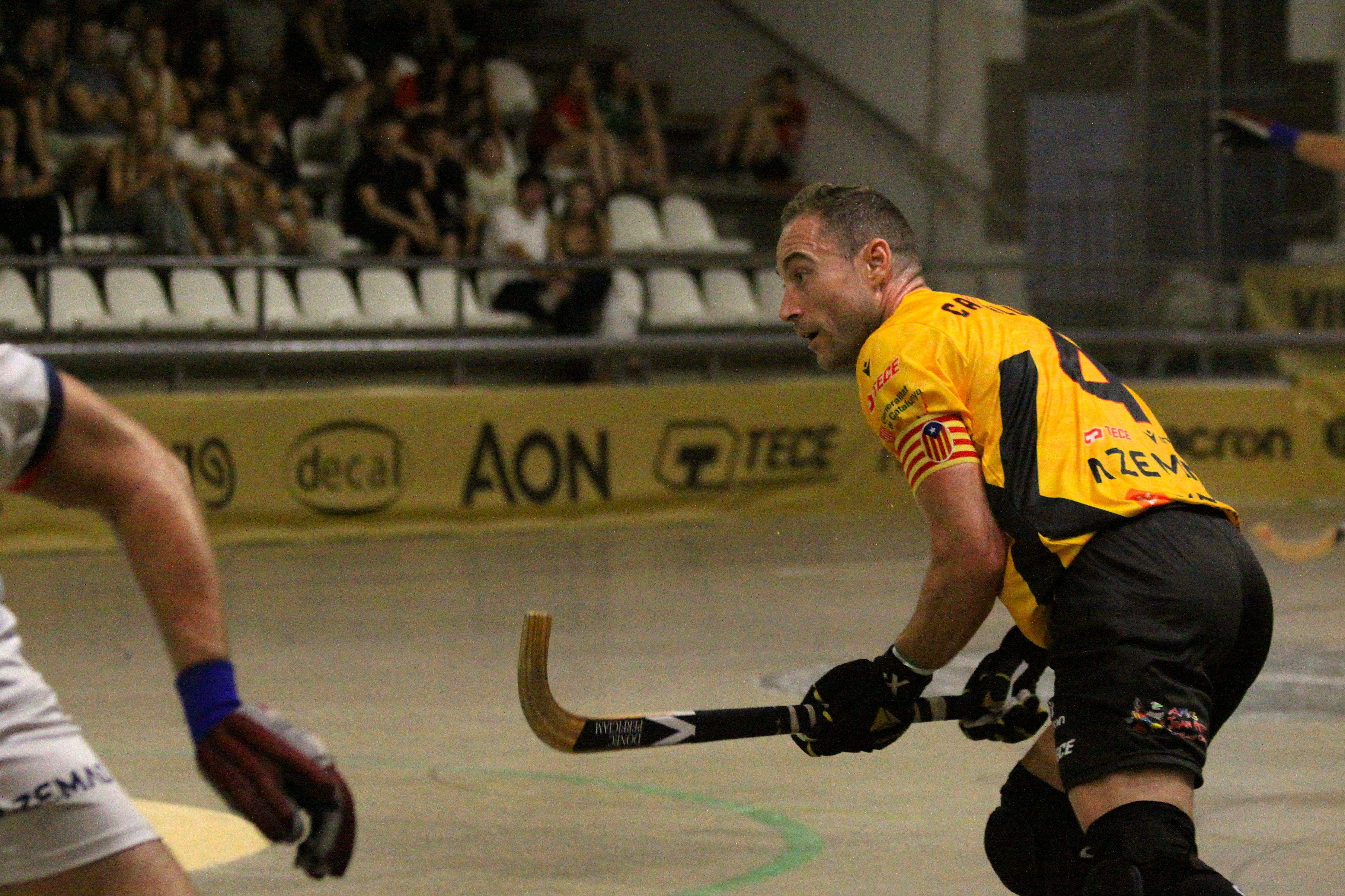 El cerdanyolenc Marc Coy al partit contra França ahir a la Golden Cat 2025. Foto: Laia Jubany