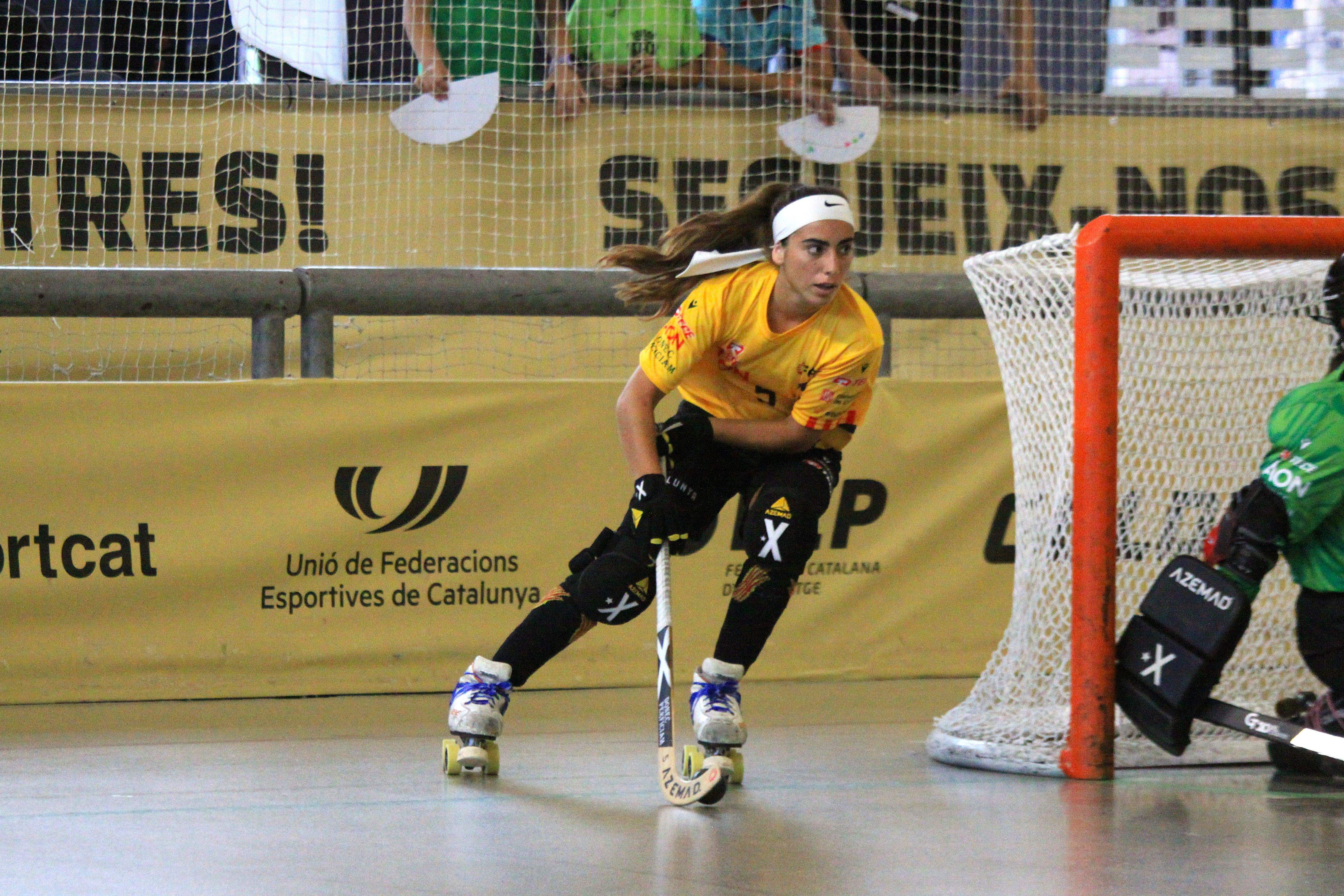 La cerdanyolenca Irene Torres en el partit contra França de la Golden Cat 2025. Foto: Laia Jubany