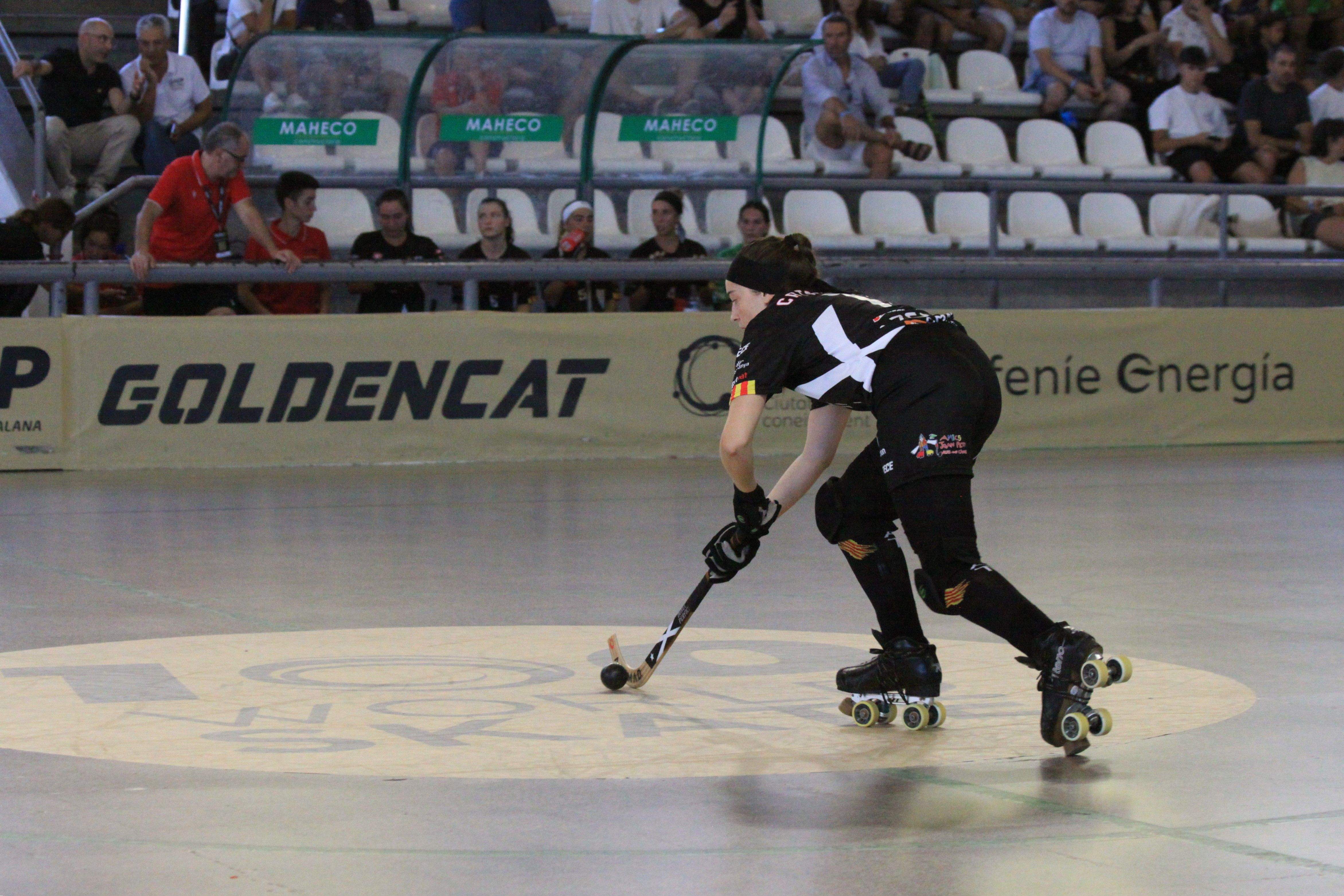 Noa González en el partit contra Alemanya a la Golden Cat 2025. Foto: Laia Jubany