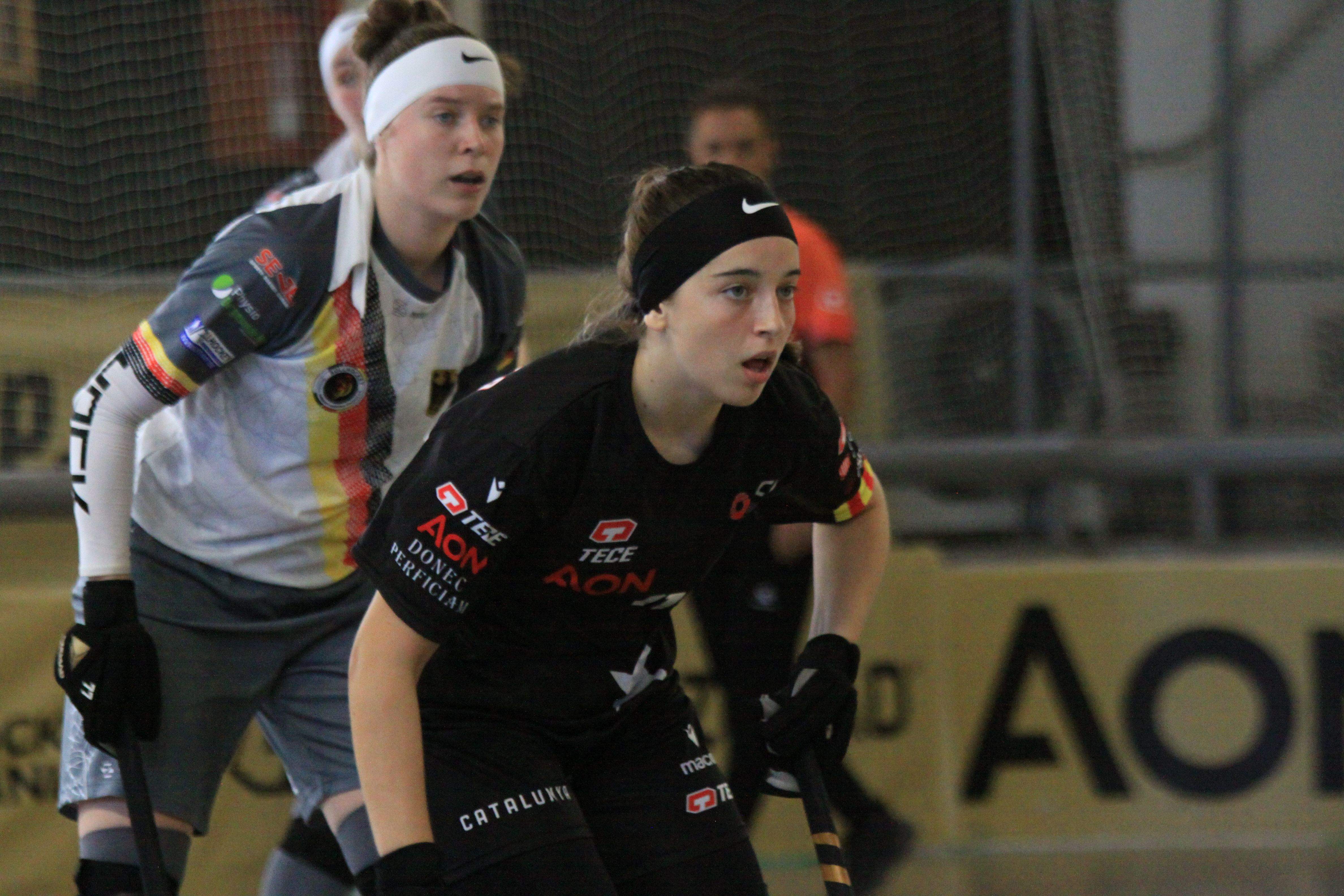 Noa González en el partit contra Alemanya a la Golden Cat 2025. Foto: Laia Jubany