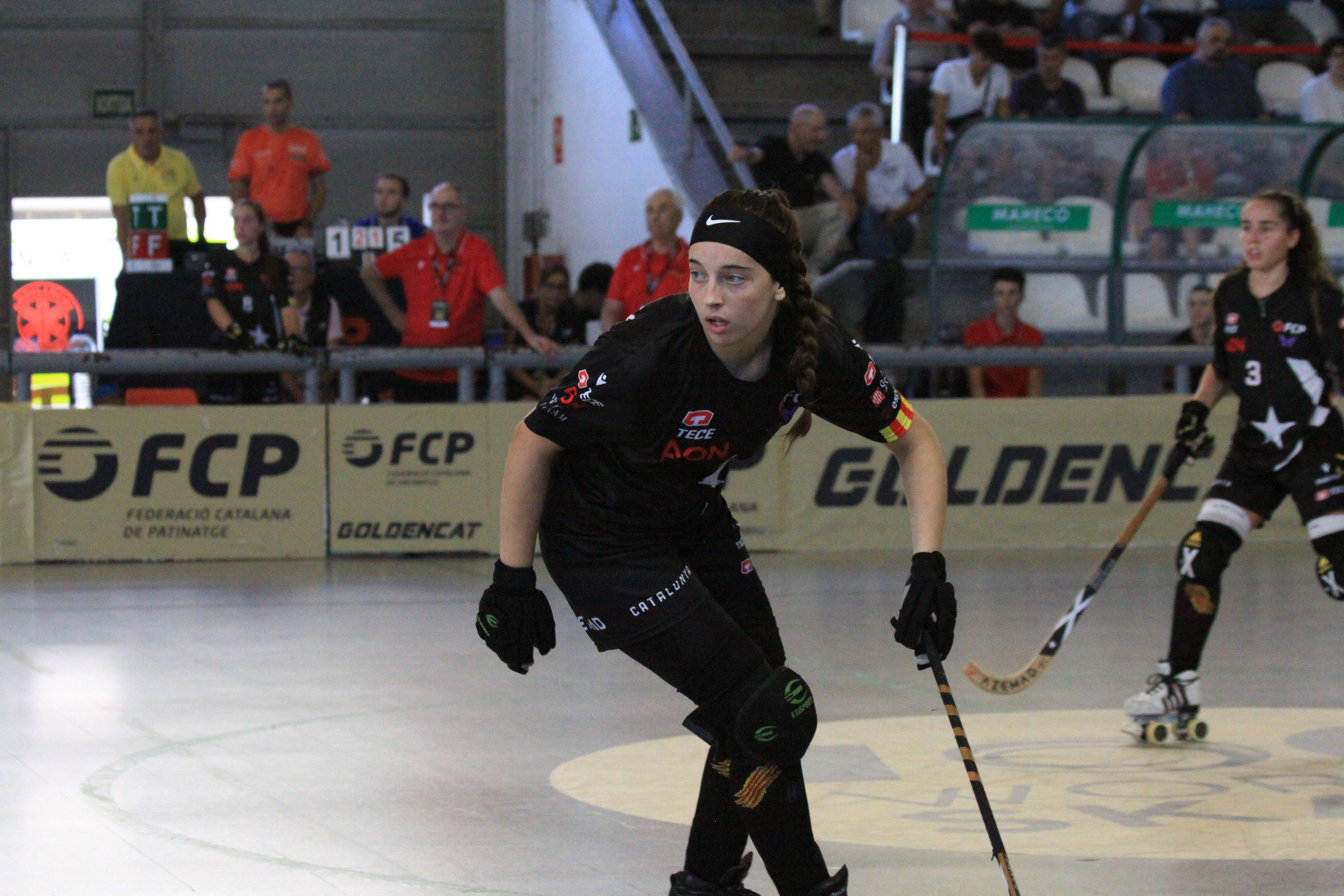 Noa González en el partit contra Alemanya a la Golden Cat 2025. Foto: Laia Jubany
