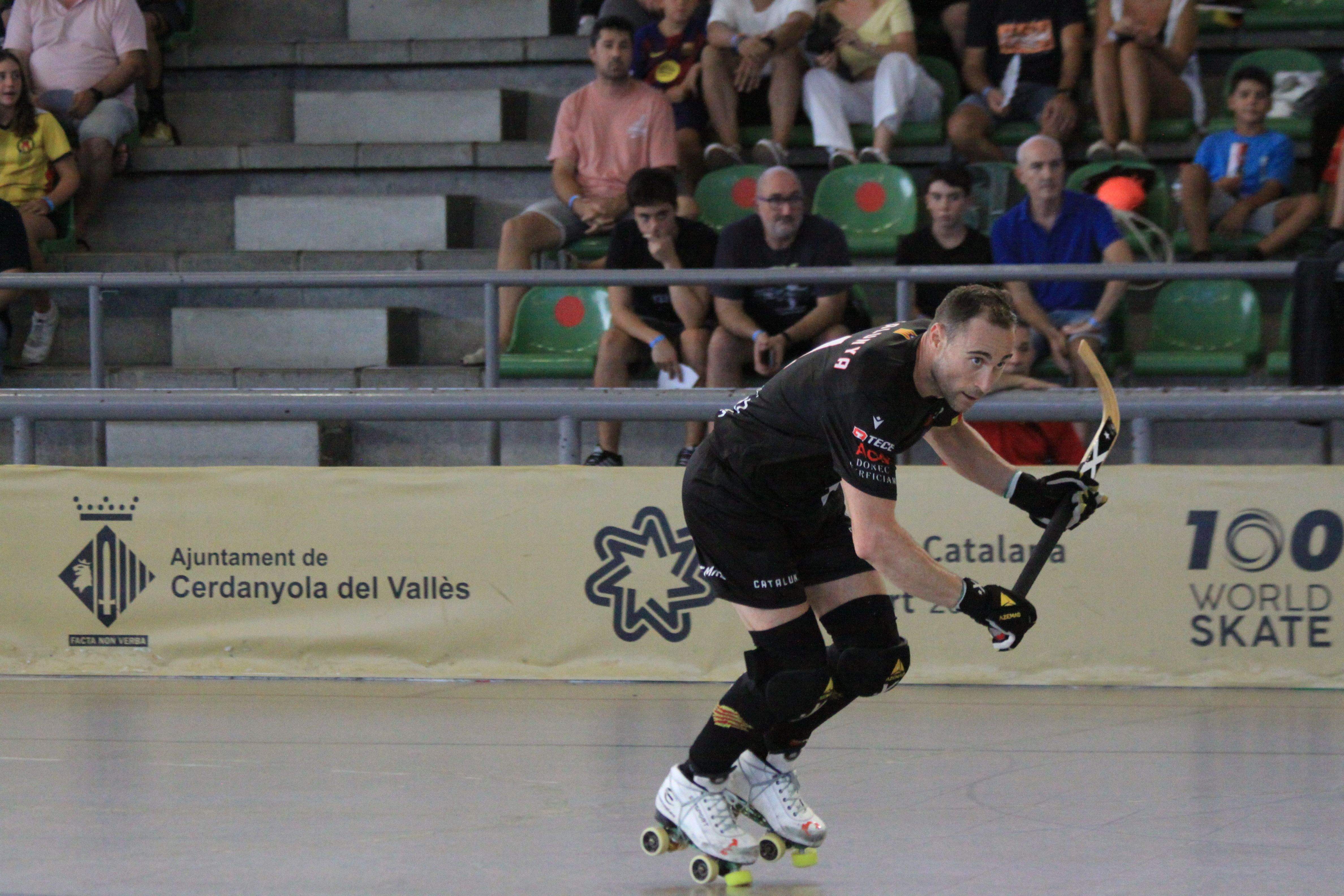Marc Coy en el partit contra Itàlia a la Golden Cat 2025. Foto: Laia Jubany