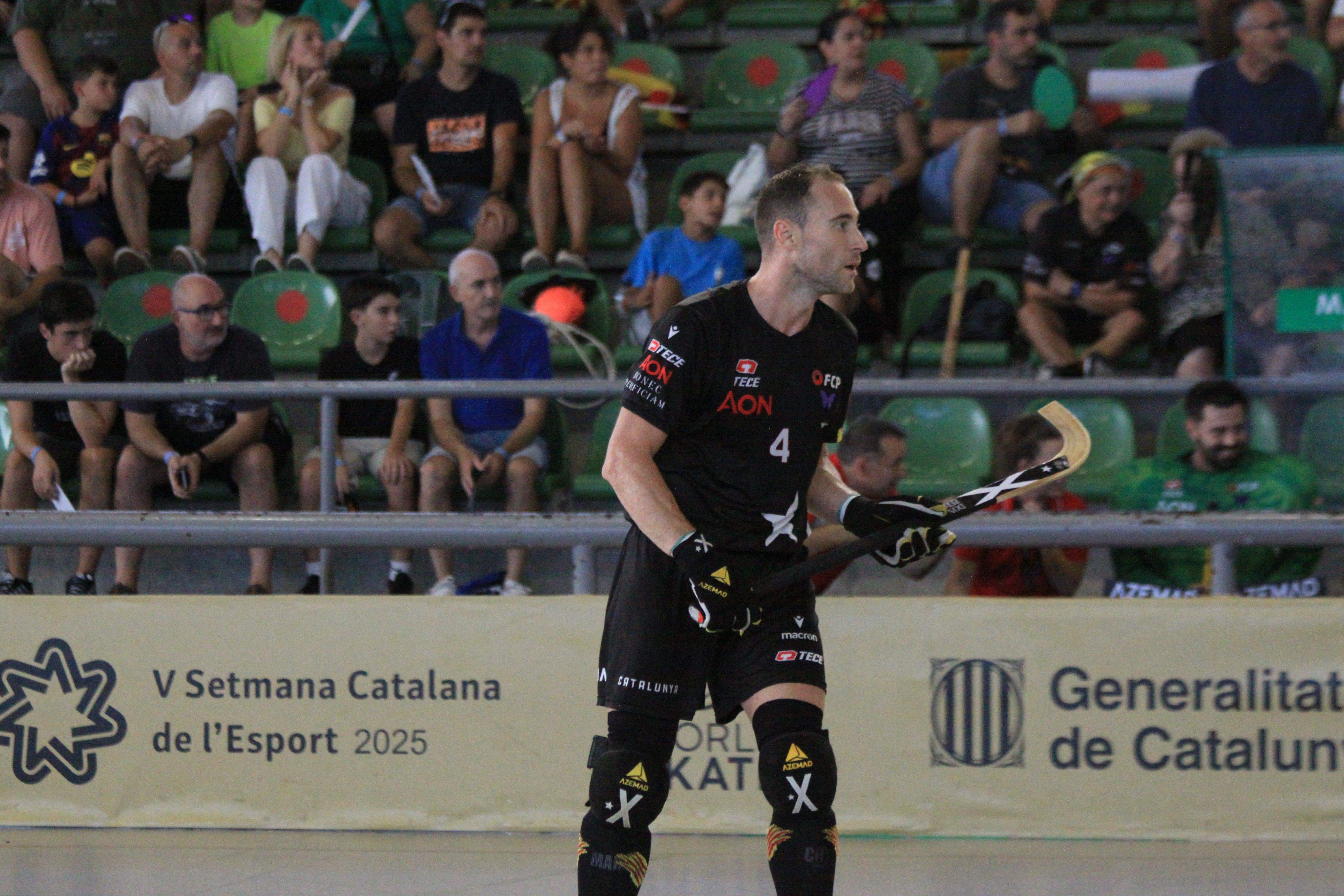 Marc Coy en el partit contra Itàlia a la Golden Cat 2025. Foto: Laia Jubany