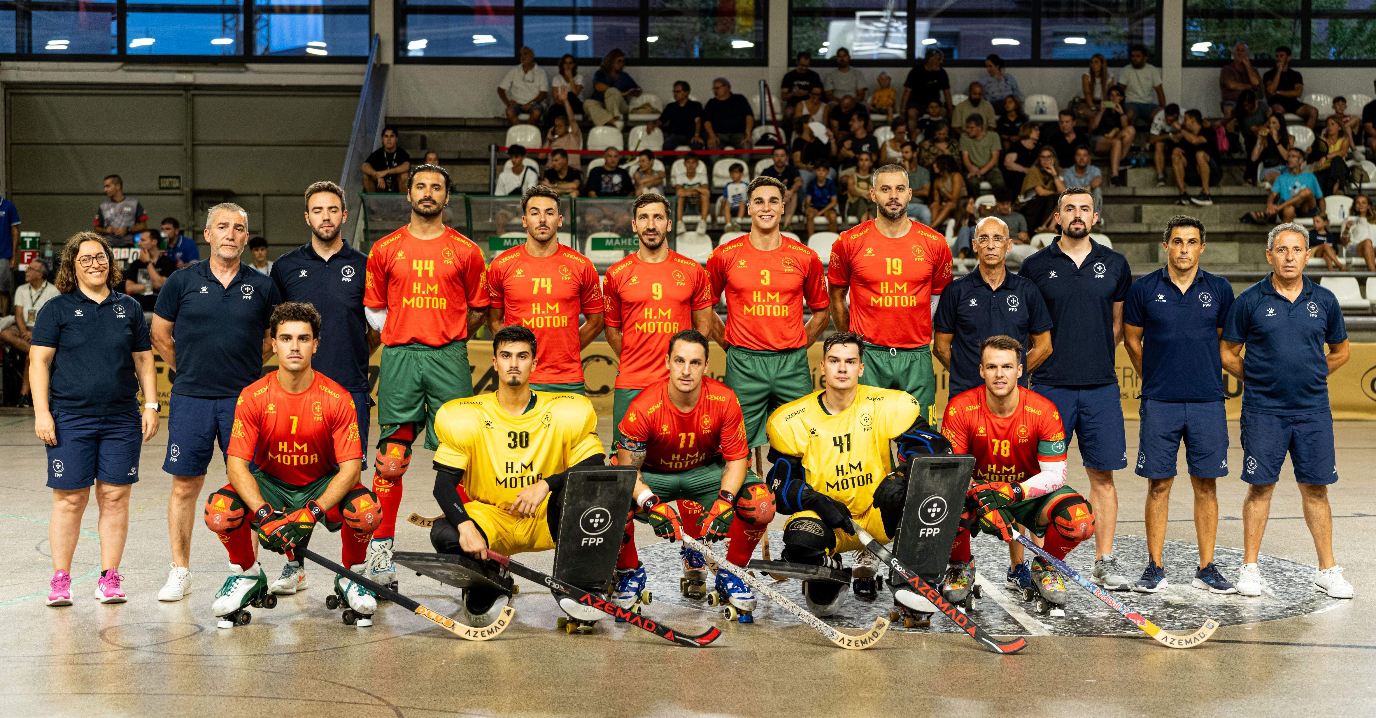 La selecció portuguesa masculina. Foto: Federació Catalana de Patinatge