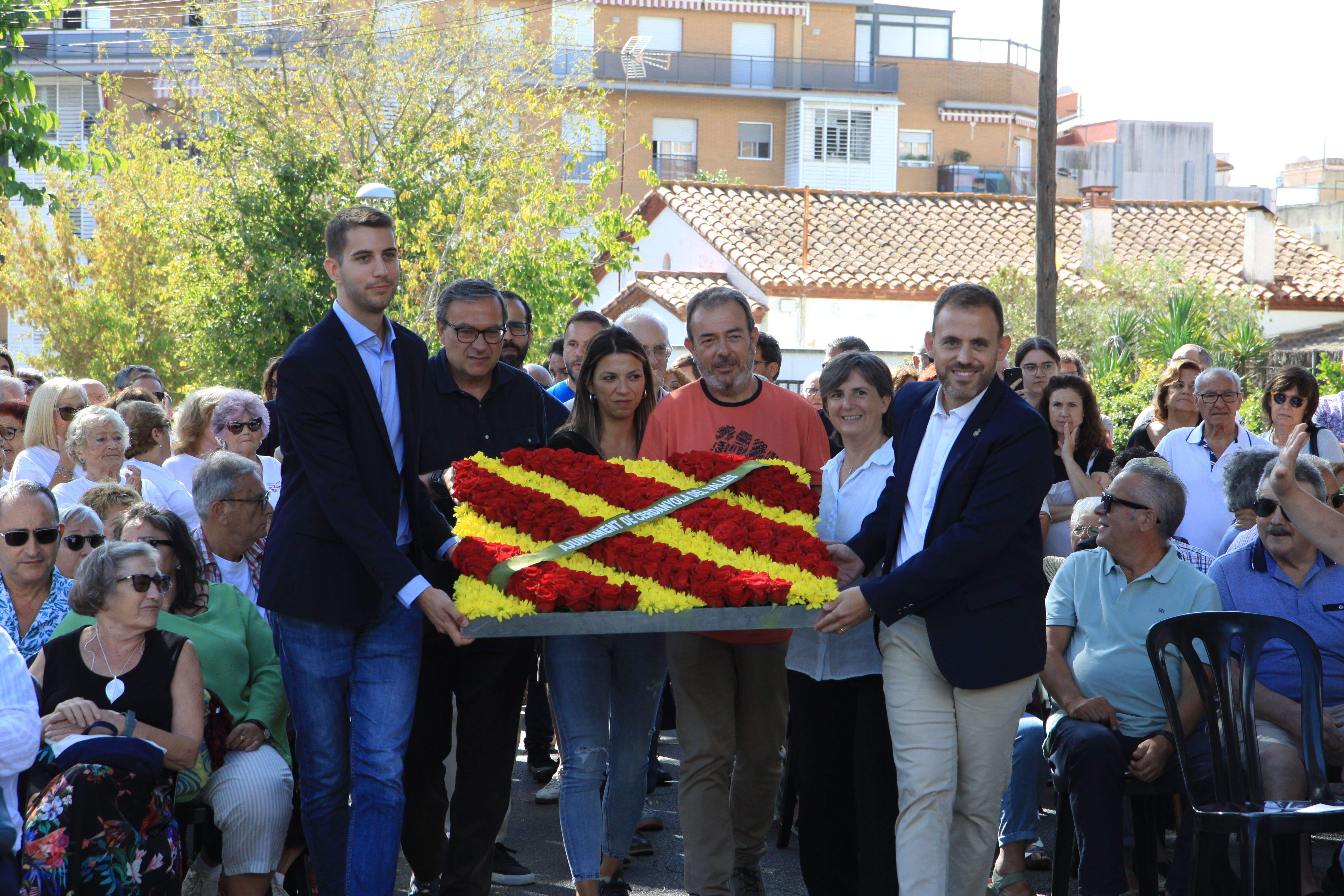 Ofrena floral institucional amb motiu de la Diada de Catalunya 2025. Foto: Laia Jubany