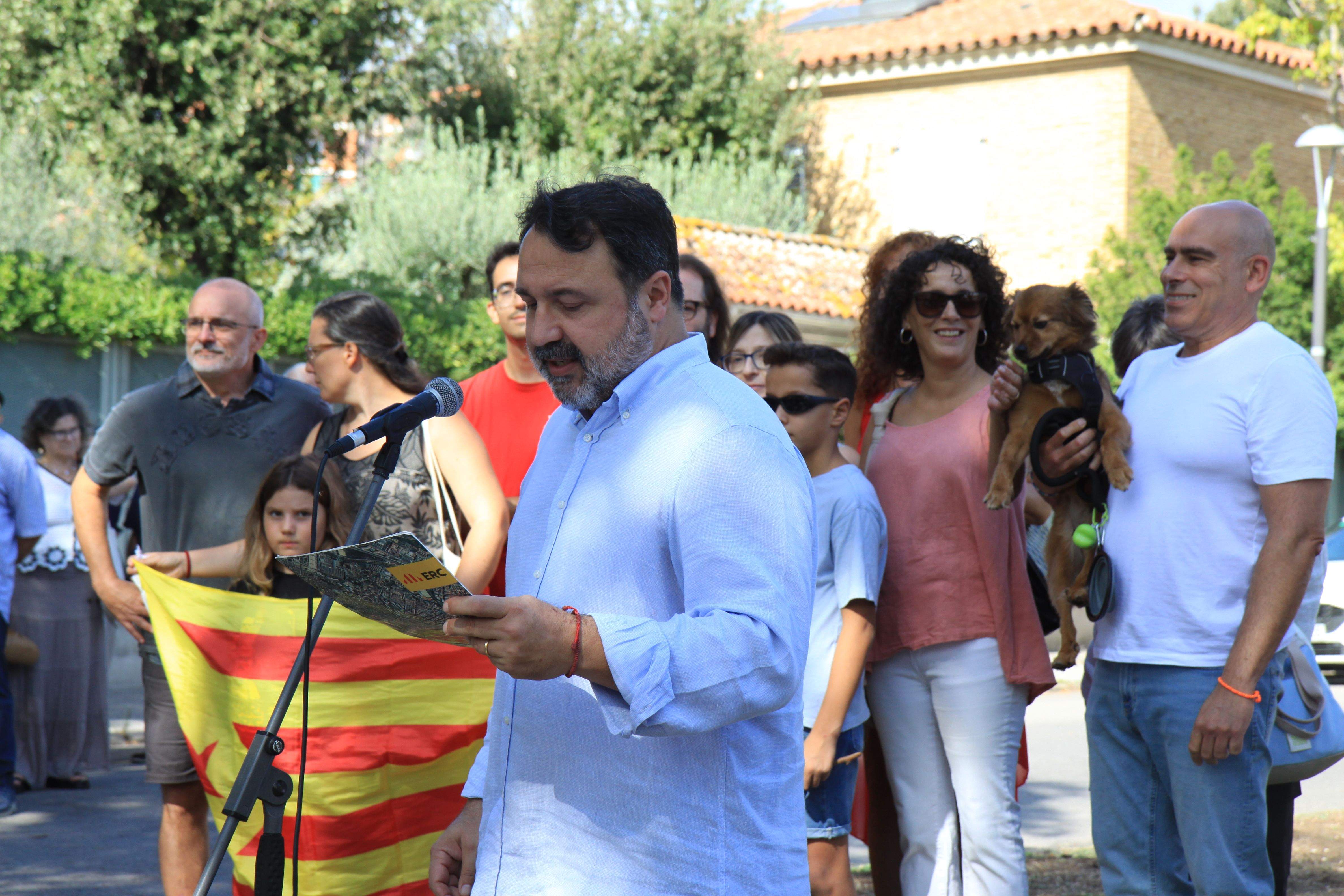 Discurs d'ERC durant la Diada 2025. Foto: Laia Jubany