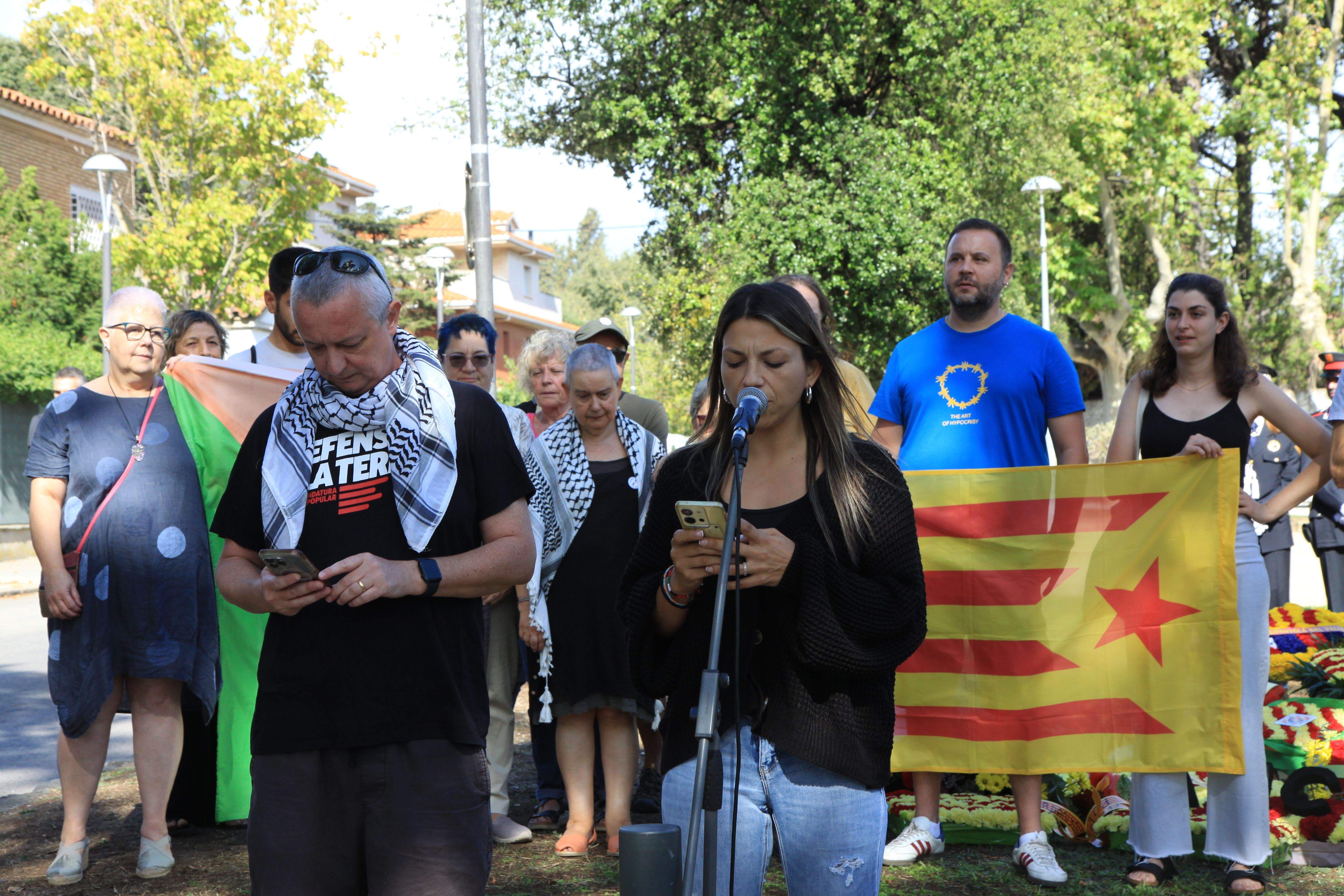 Discurs de Guanyem Cerdanyola durant la Diada 2025. Foto: Laia Jubany
