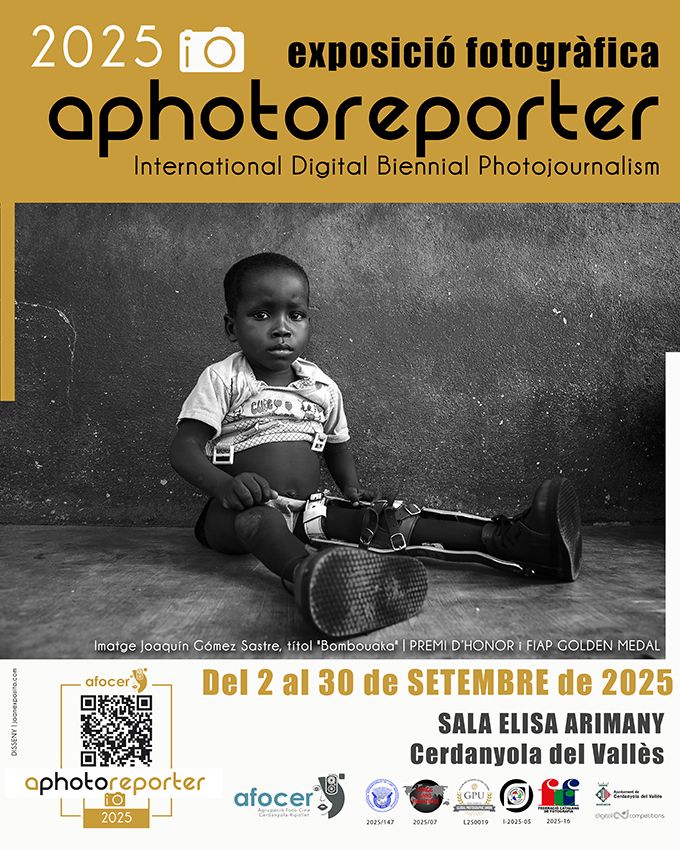 Cartell oficial de l'Aphotoreporter 2025. Foto: Afocer Cartell oficial de l'Aphotoreporter 2025. Foto: Afocer