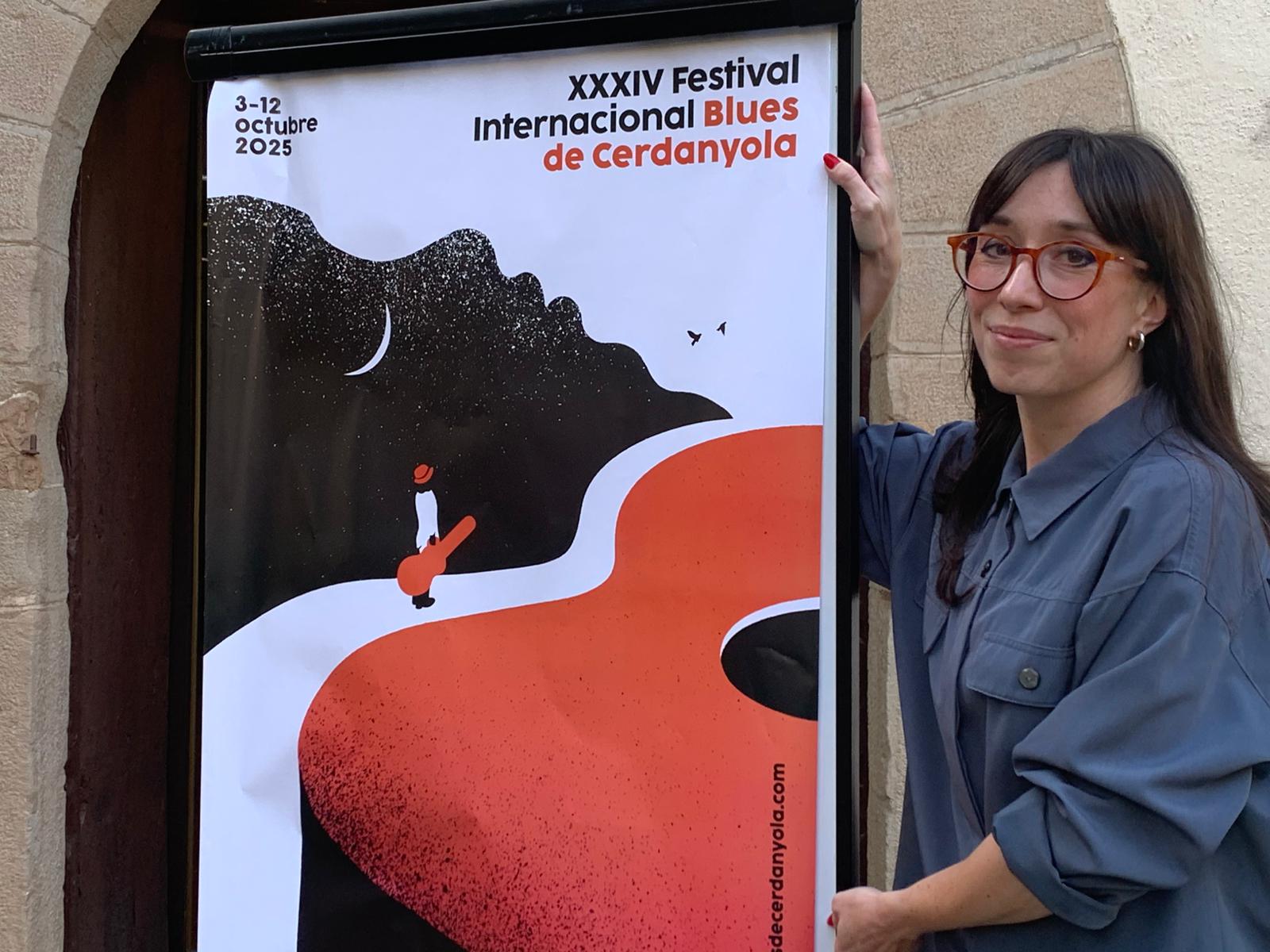 Núria Garcia Traveria ‘Furia’, autora del cartell del Festival Internacional Blues Cerdanyola. FOTO: Judit Josa