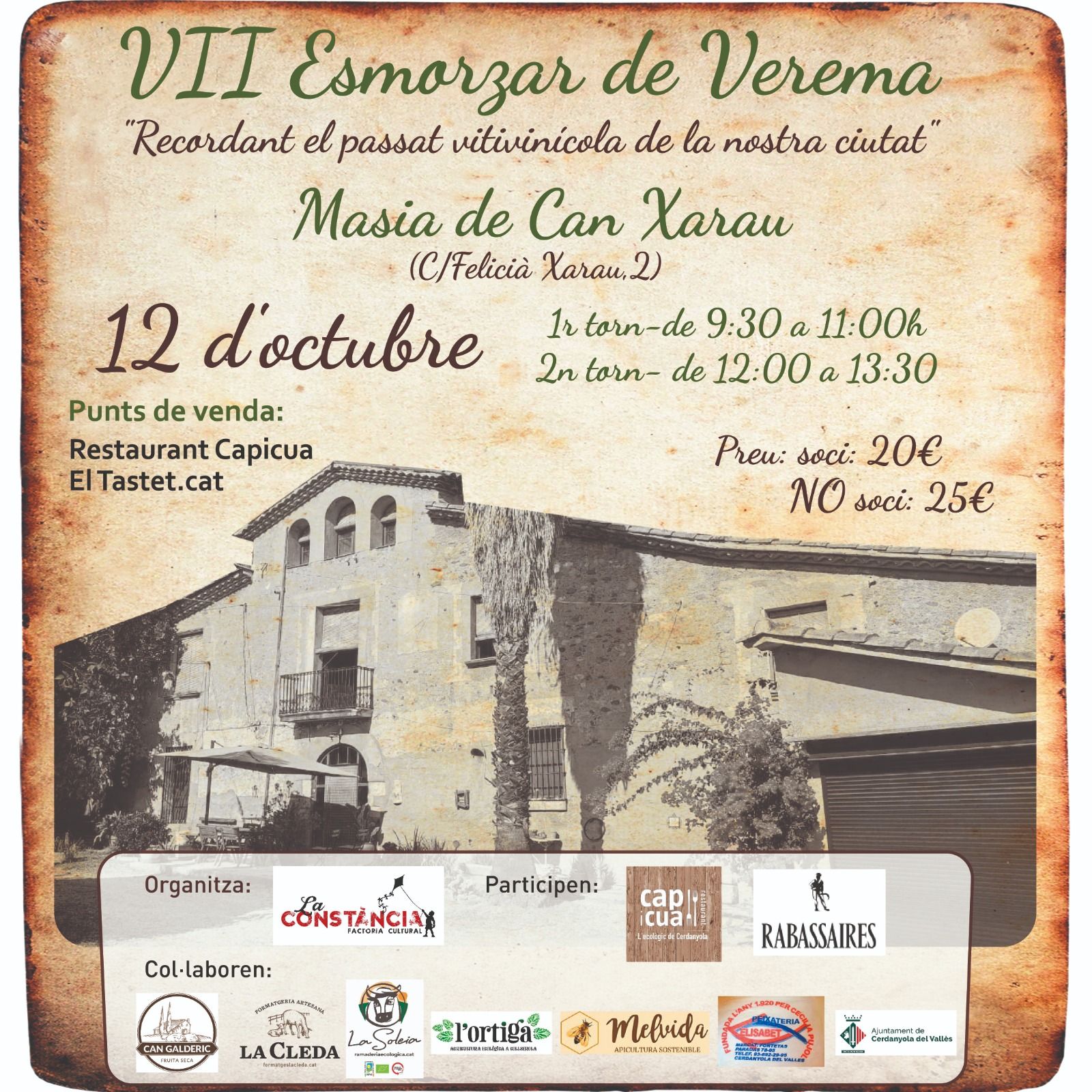 33 1 Cartell Esmorzar de Verema 2025