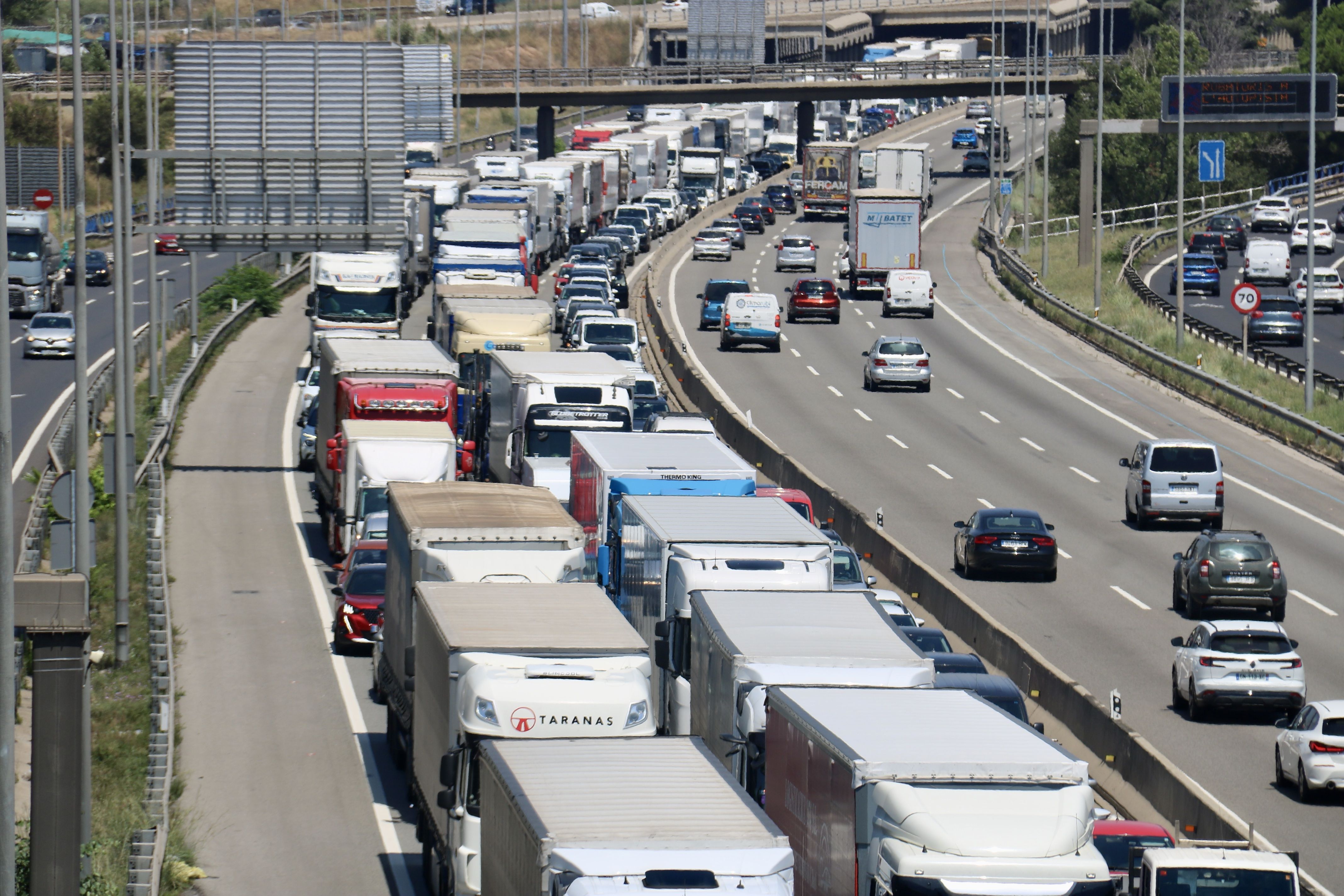 AP7 a l'alçada de Cerdanyola. FOTO: Albert Segura (ACN)