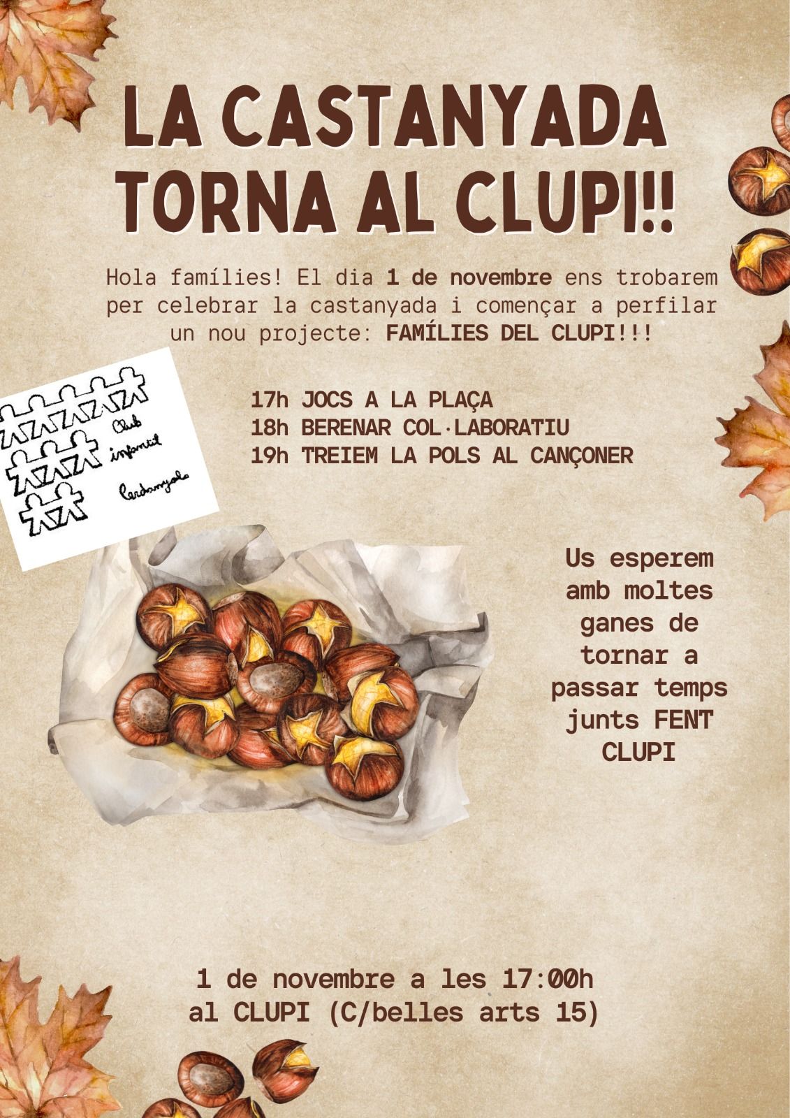 El retorn de l'esplai El Clupi, amb prop de 50 anys de trajectòria, és una de les grans notícies d'aquesta Castanyada. 