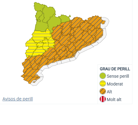 Risc de pluges intenses