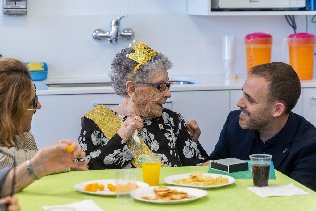 Antonia Garzón amb Carlos Cordón durant la festa. Foto: Ajuntament