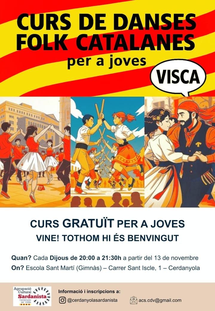 Cartell curs danses folk. Foto: Agrupació Sardanista