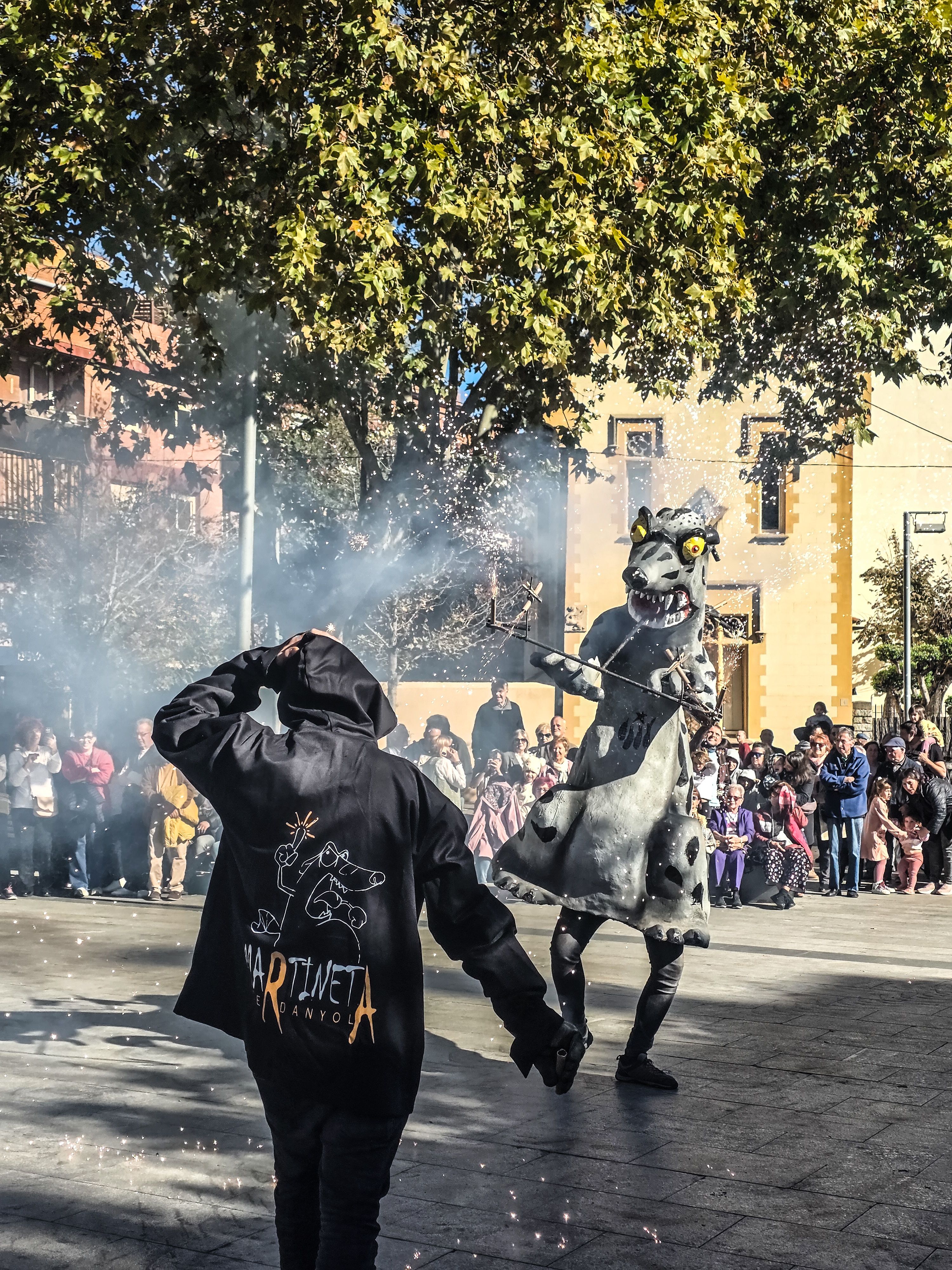 Diables a la plaça Abat Oliba. Foto: Marc Mata