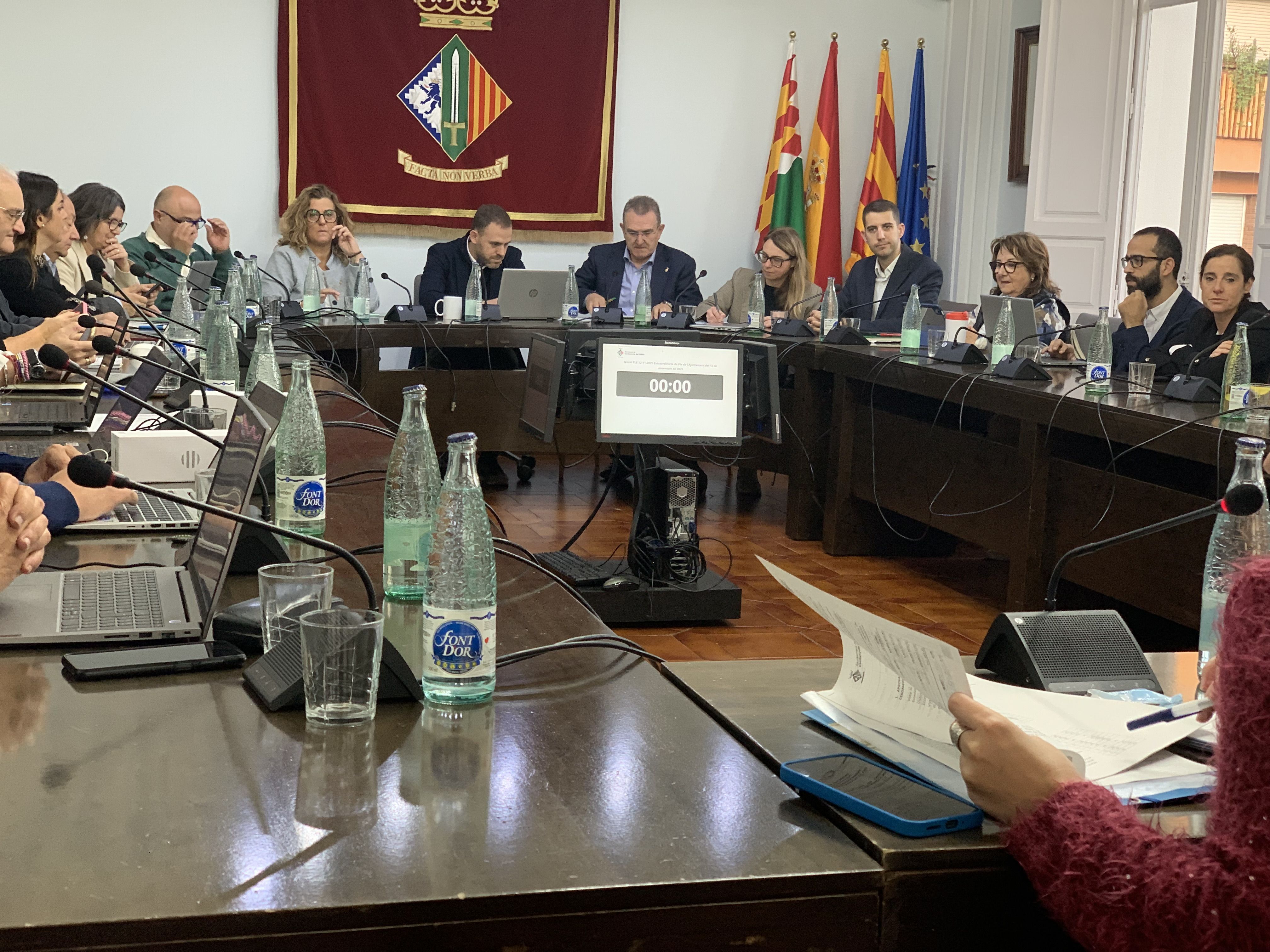 Ple municipal de pressupostos, celebrat aquest dimecres a la sala de plens. 