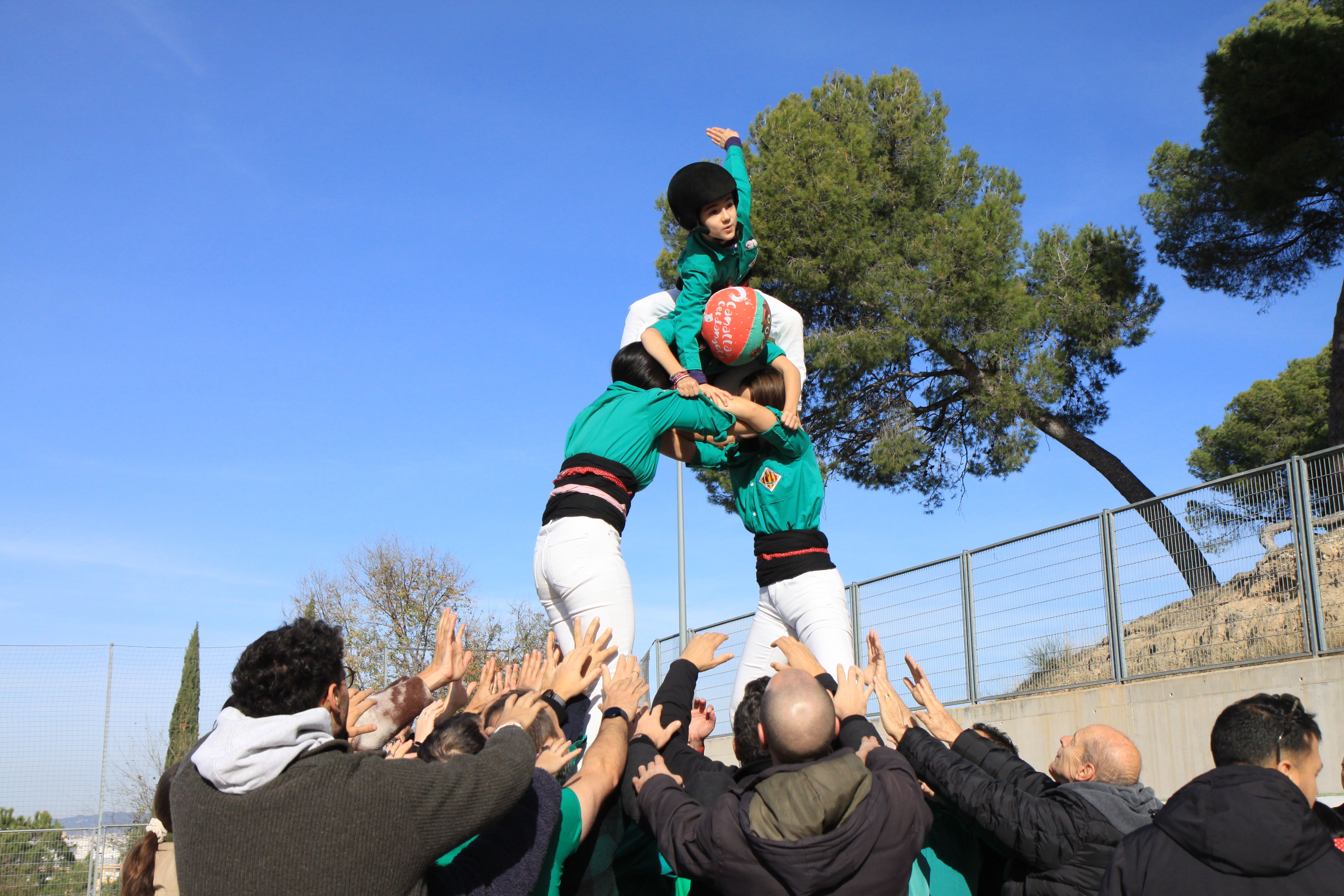 Els castllers també han participat de la celebració. Foto: Laia Jubany