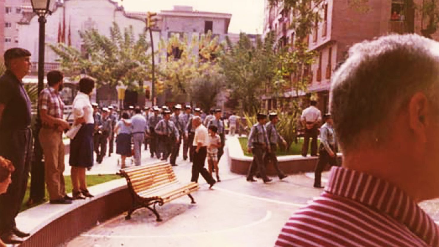 Una de les poques imatges conservades de càrregues policials . FOTO: Albert Lázaro