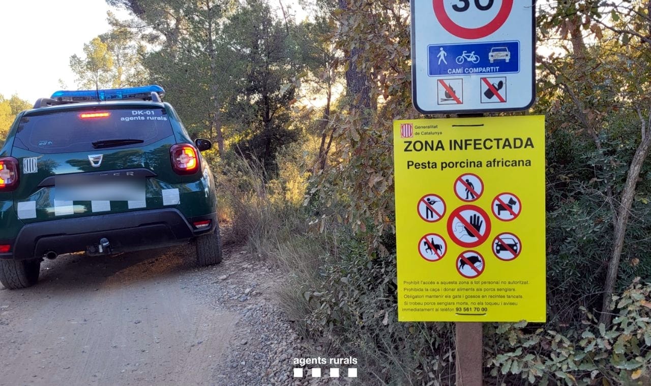 Un dels accesos a collserola tancat. Foto: Agents Rurals