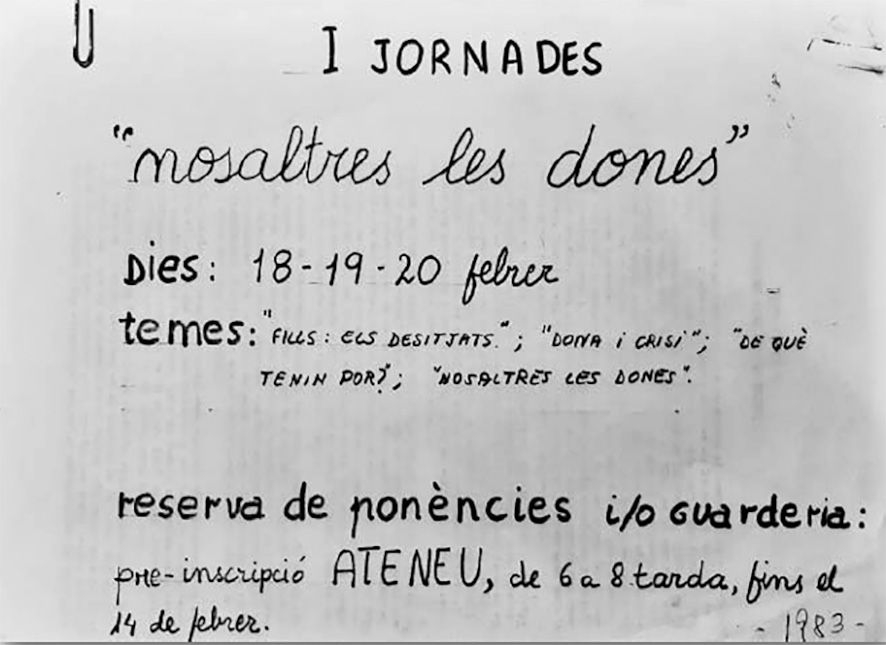 Documents del feminisme local recollits al llibre sobre l'arxiu Xane.