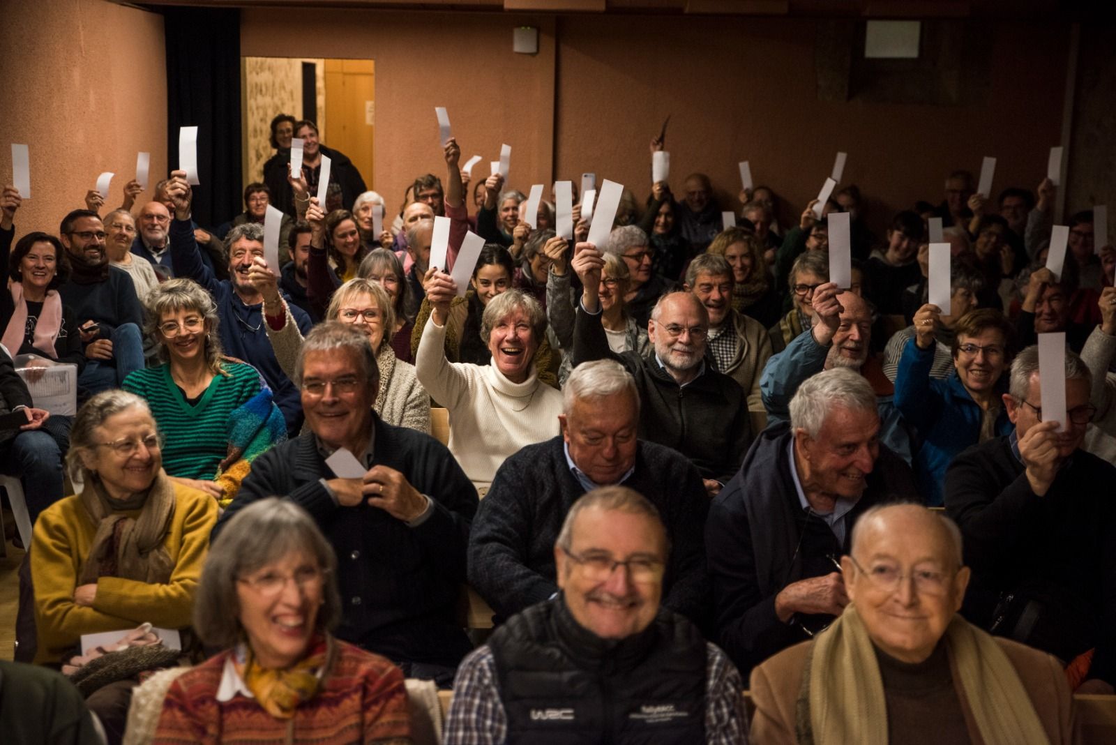 La població de Sant Cugat va absoldre al noble de Cerdanyola Berenguer de Saltells en la primera recreació del judici històric. Els espectadors  de Cerdanyola exerciran de jurat popular aquest dijous. FOTO: Bernat Millet